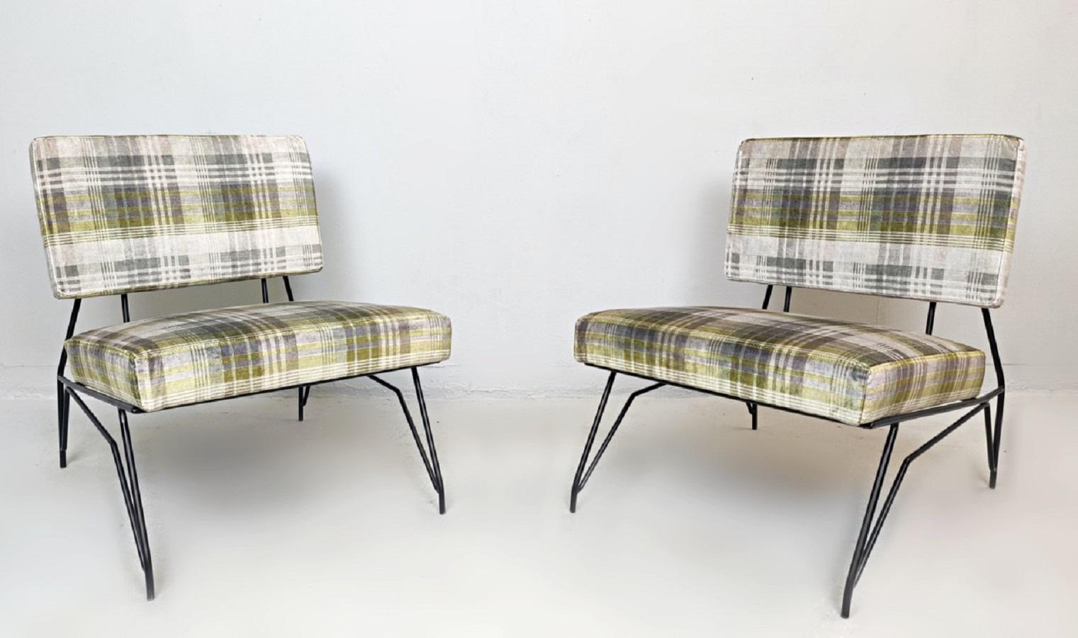 Pair of Lounge Chairs by Cerruti Di Lissone, Italy, 1950s 1