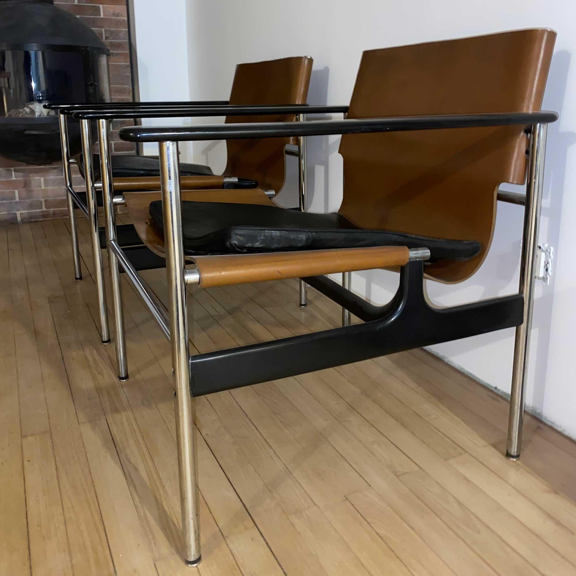 Américain Paire de fauteuils de salon par Charles Pollock pour Knoll en vente