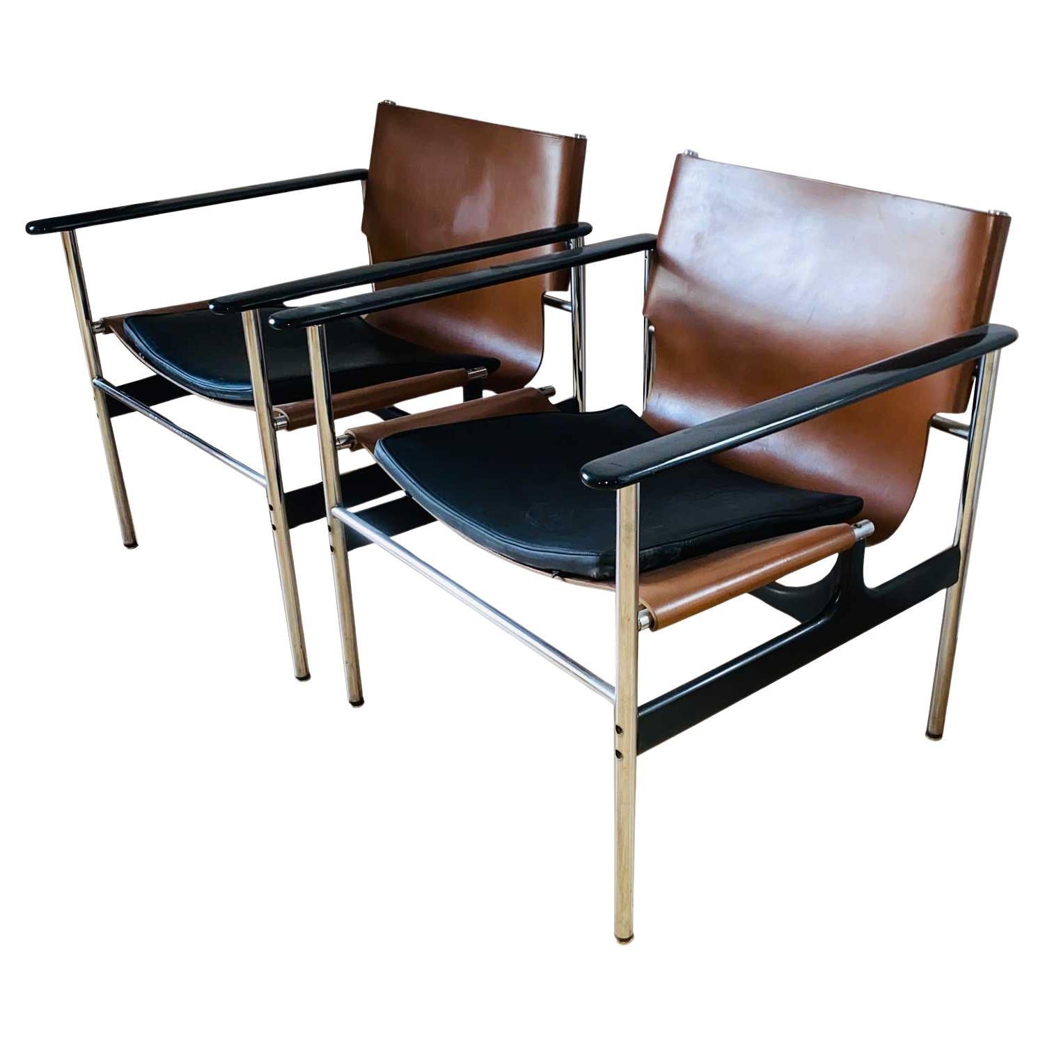 Paire de fauteuils de salon par Charles Pollock pour Knoll