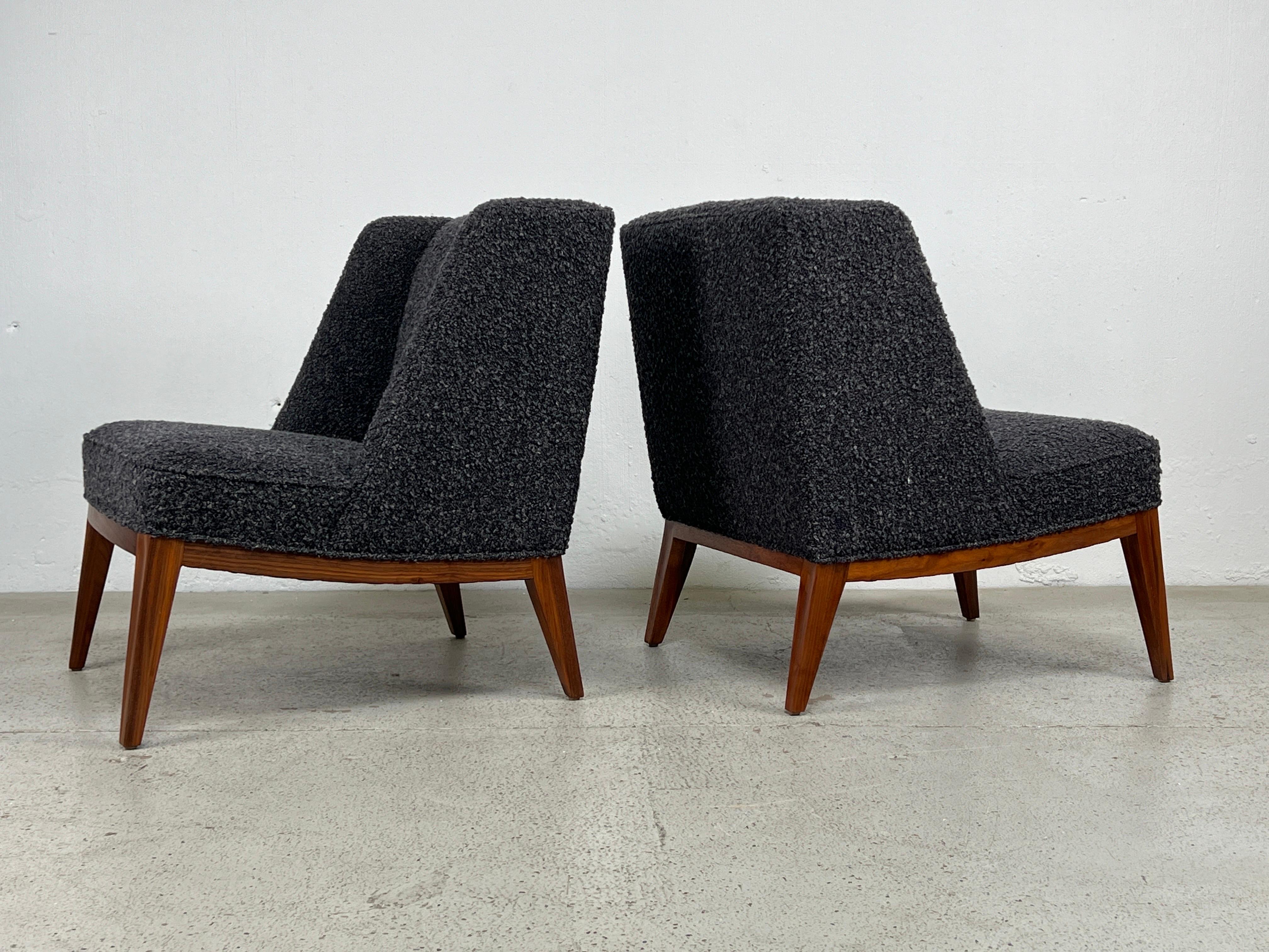 Pareja de tumbonas de Edward Wormley para Dunbar Tela en venta