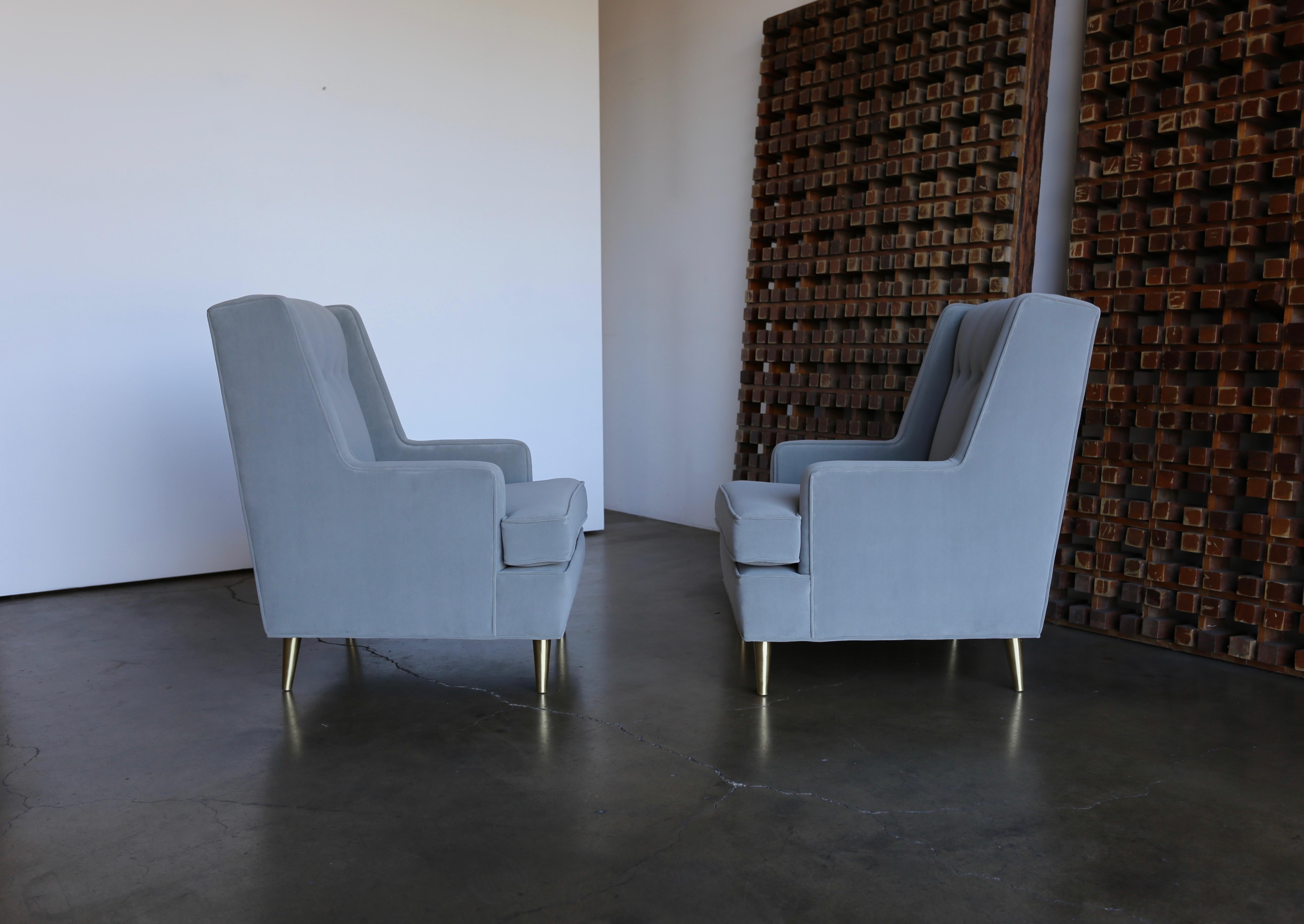 Pair of Lounge Chairs by Edward Wormley for Dunbar (20. Jahrhundert)