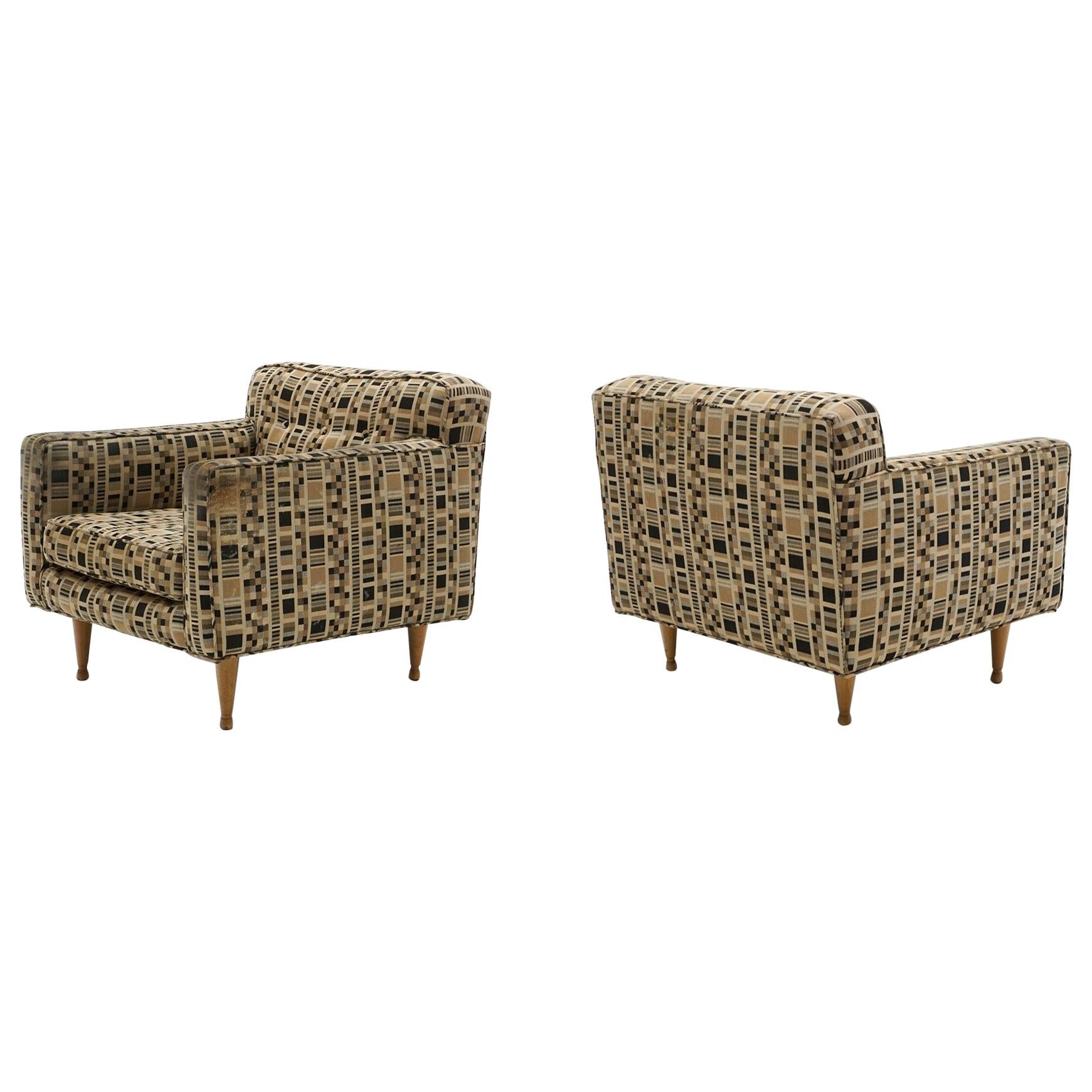 Pair of Lounge Chairs by Edward Wormley for Dunbar, Priced for Reupholstery