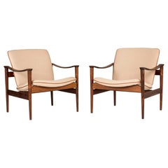 Vintage Pair of Lounge Chairs by Fredrik Kayser