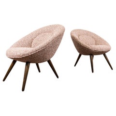Pair of lounge chairs by GFM reupholstered in Kvadrat 1960's