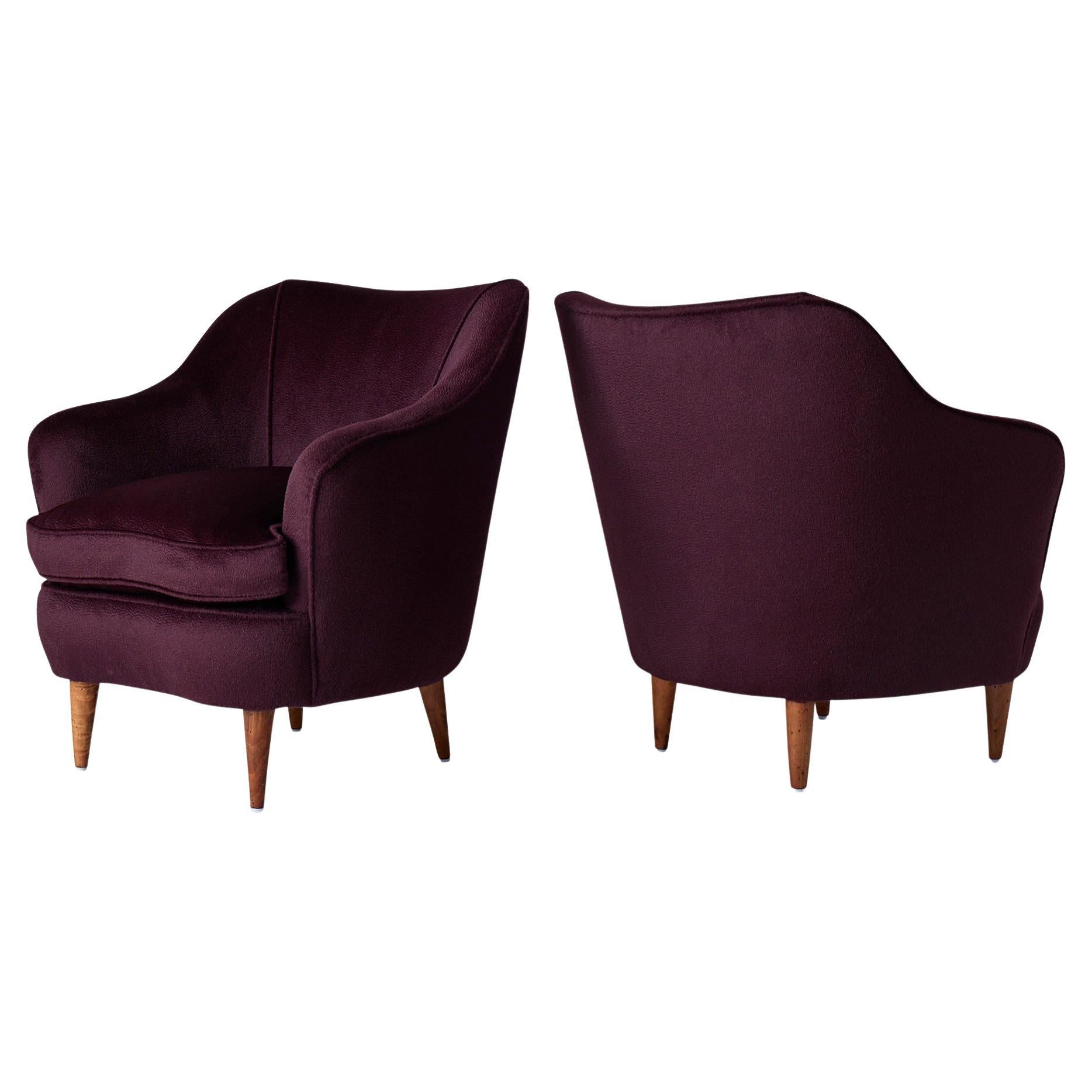 Pair of Lounge Chairs by Gio Ponti for Casa e Giardino
