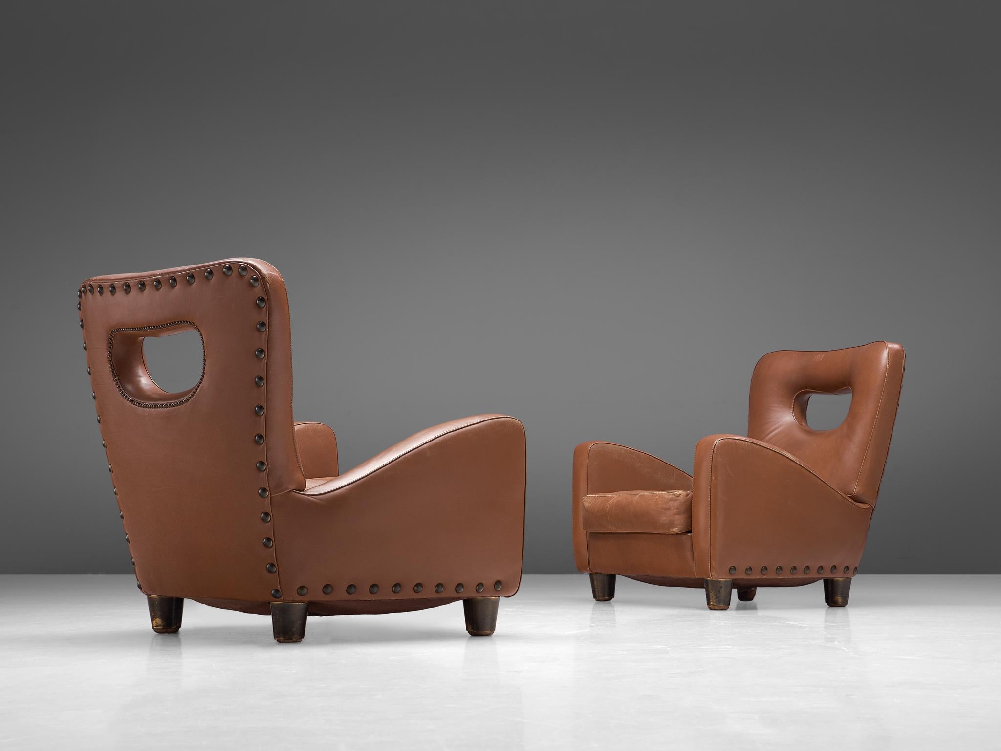 Mid-Century Modern Pair of Lounge Chairs by Giovanni Gariboldi