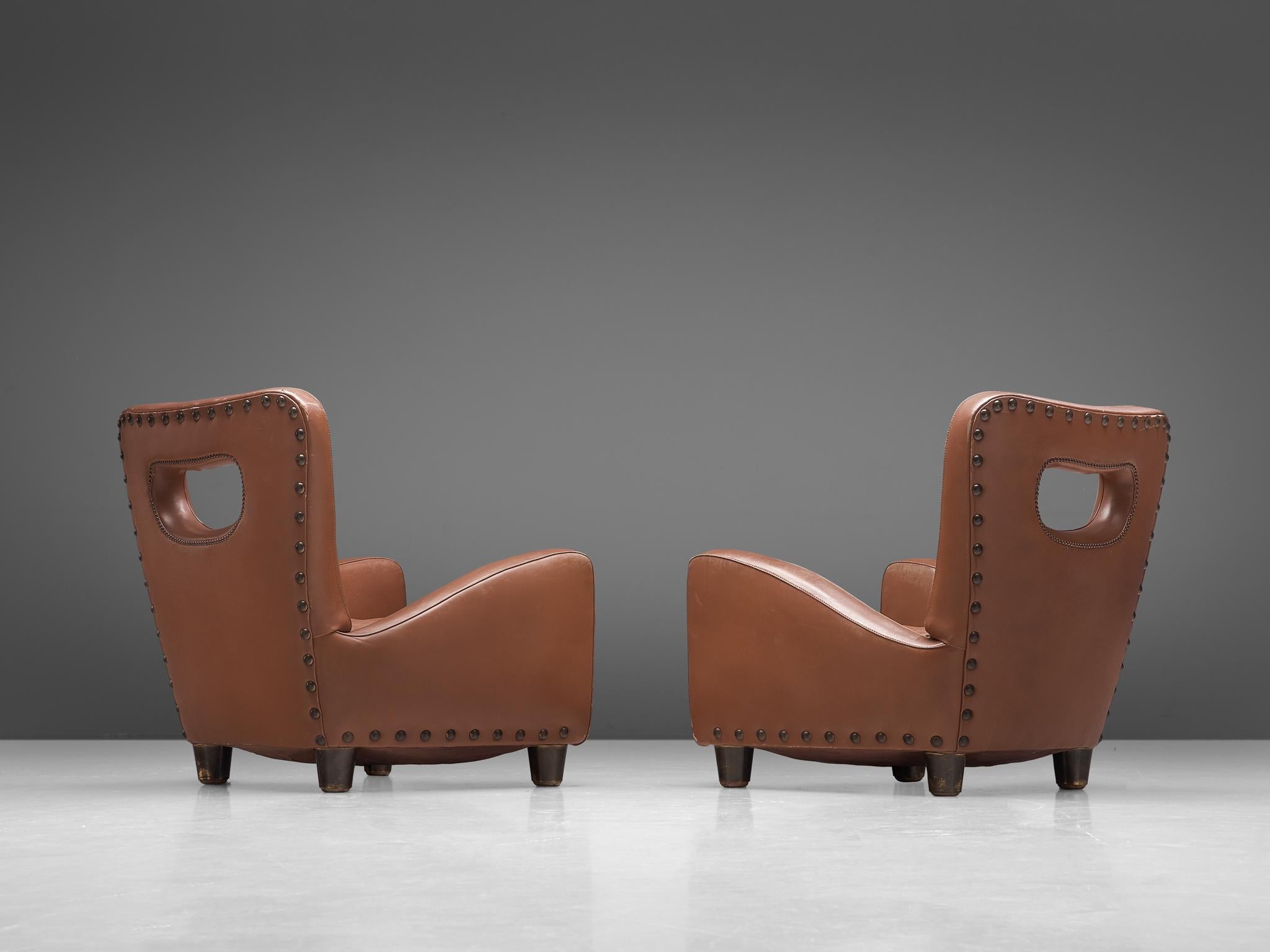 Italian Pair of Lounge Chairs by Giovanni Gariboldi