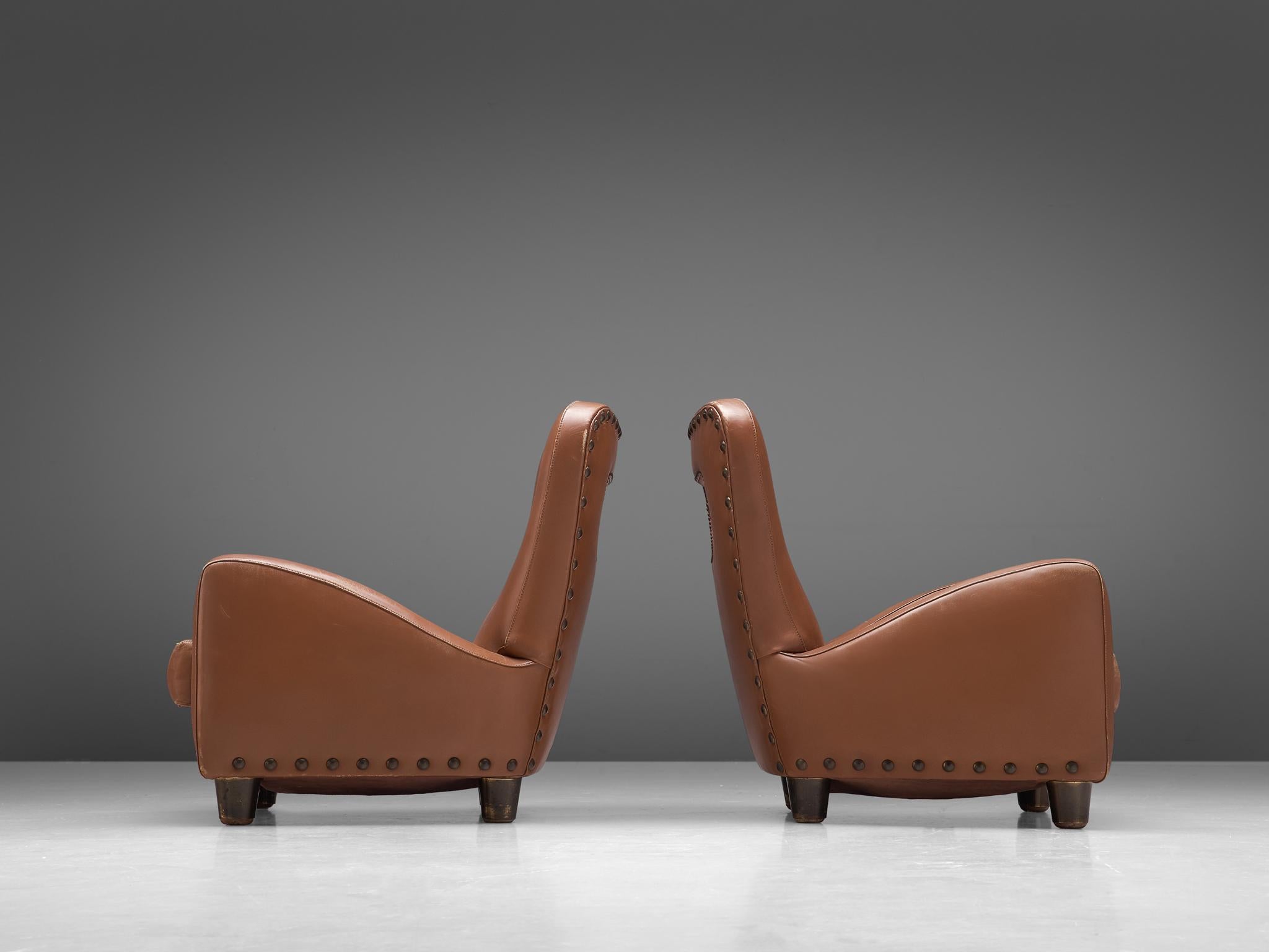 Pair of Lounge Chairs by Giovanni Gariboldi In Good Condition In Waalwijk, NL