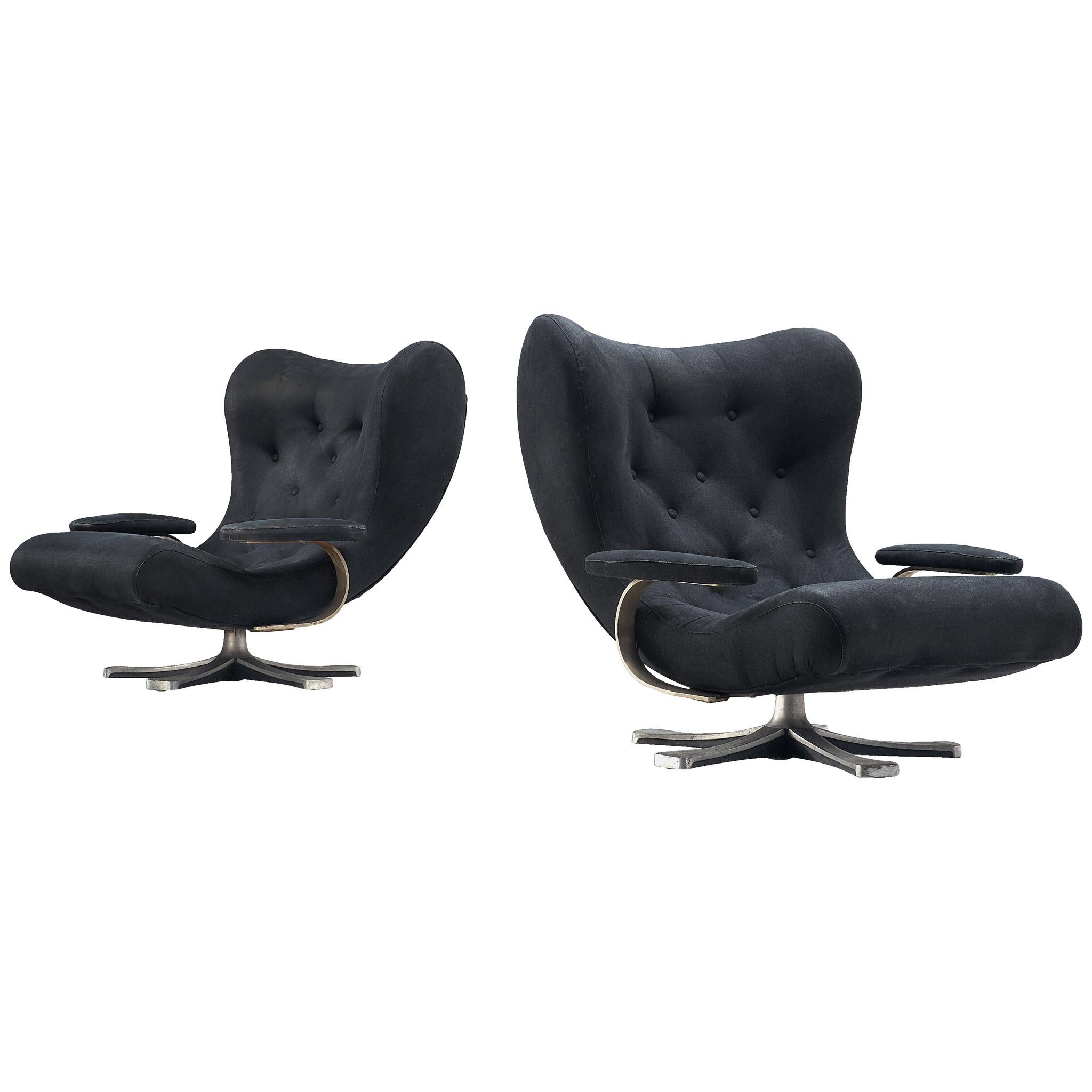 Pair of Lounge Chairs by Guido Bonzani