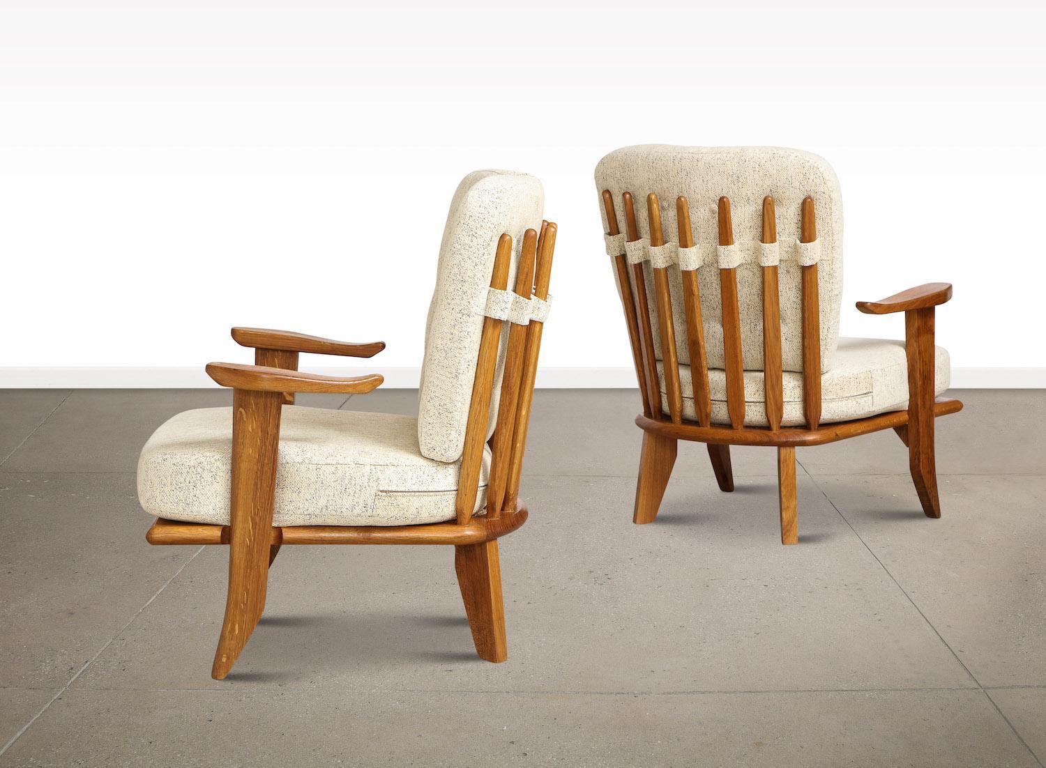 Pair of Lounge Chairs by Guillerme & Chambron for Votre Maison In Good Condition In New York, NY