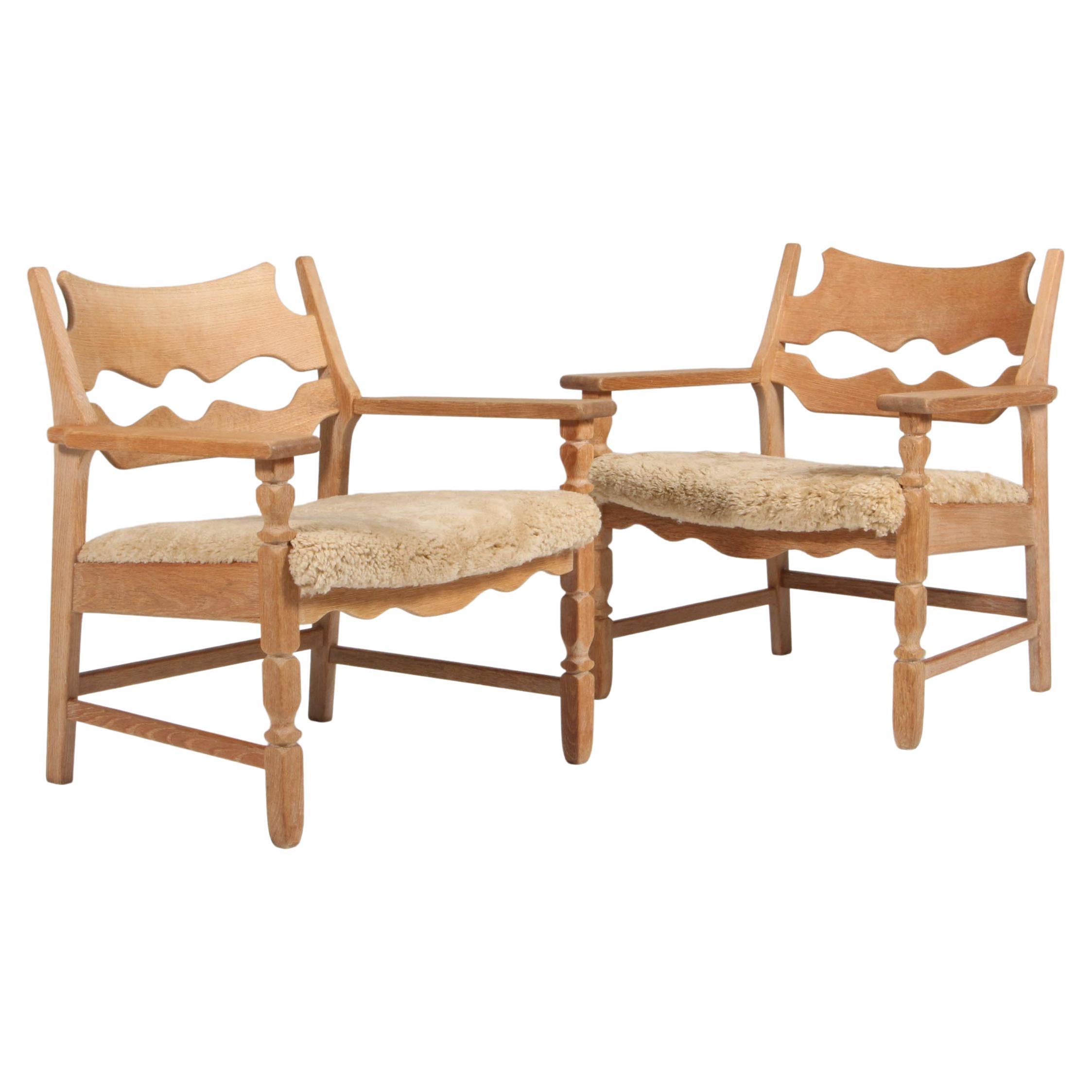 Pair of White Lounge Chairs by Raphael at 1stDibs