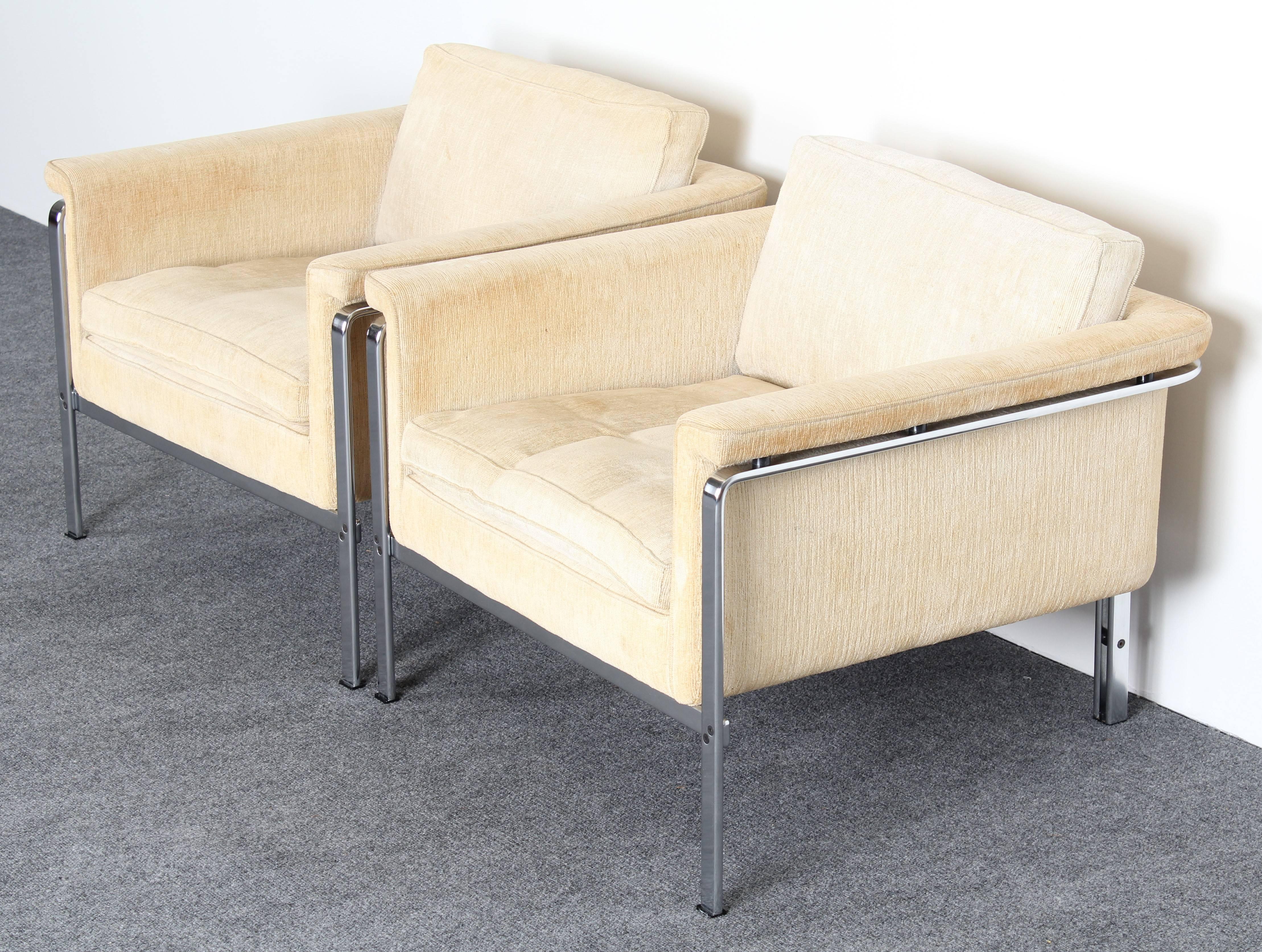 Mid-Century Modern Pair of Lounge Chairs by Horst Bruning for Alfred Kill International, 1968