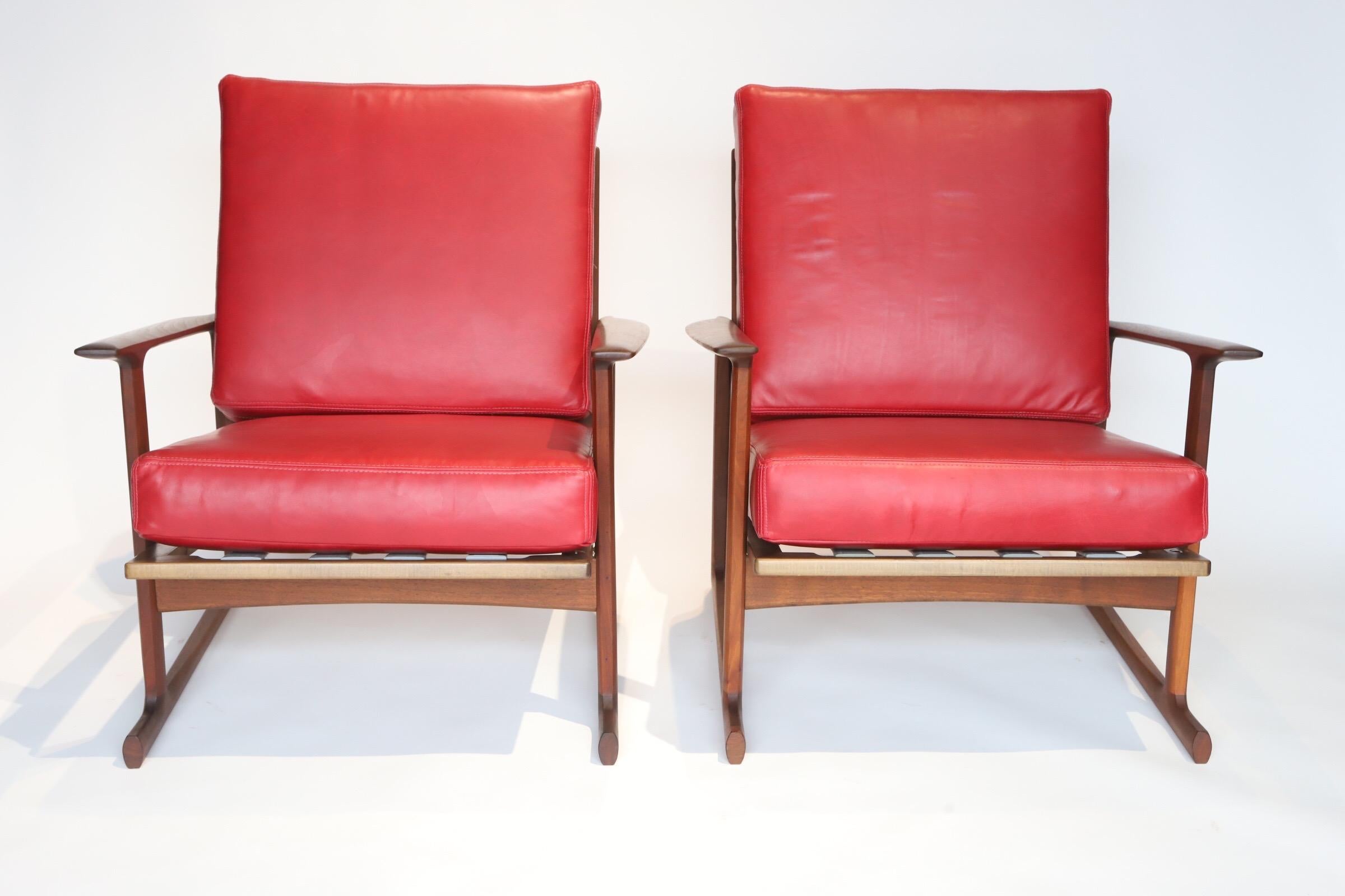 Pair of Lounge Chairs by Ib Kofod-Larsen 6