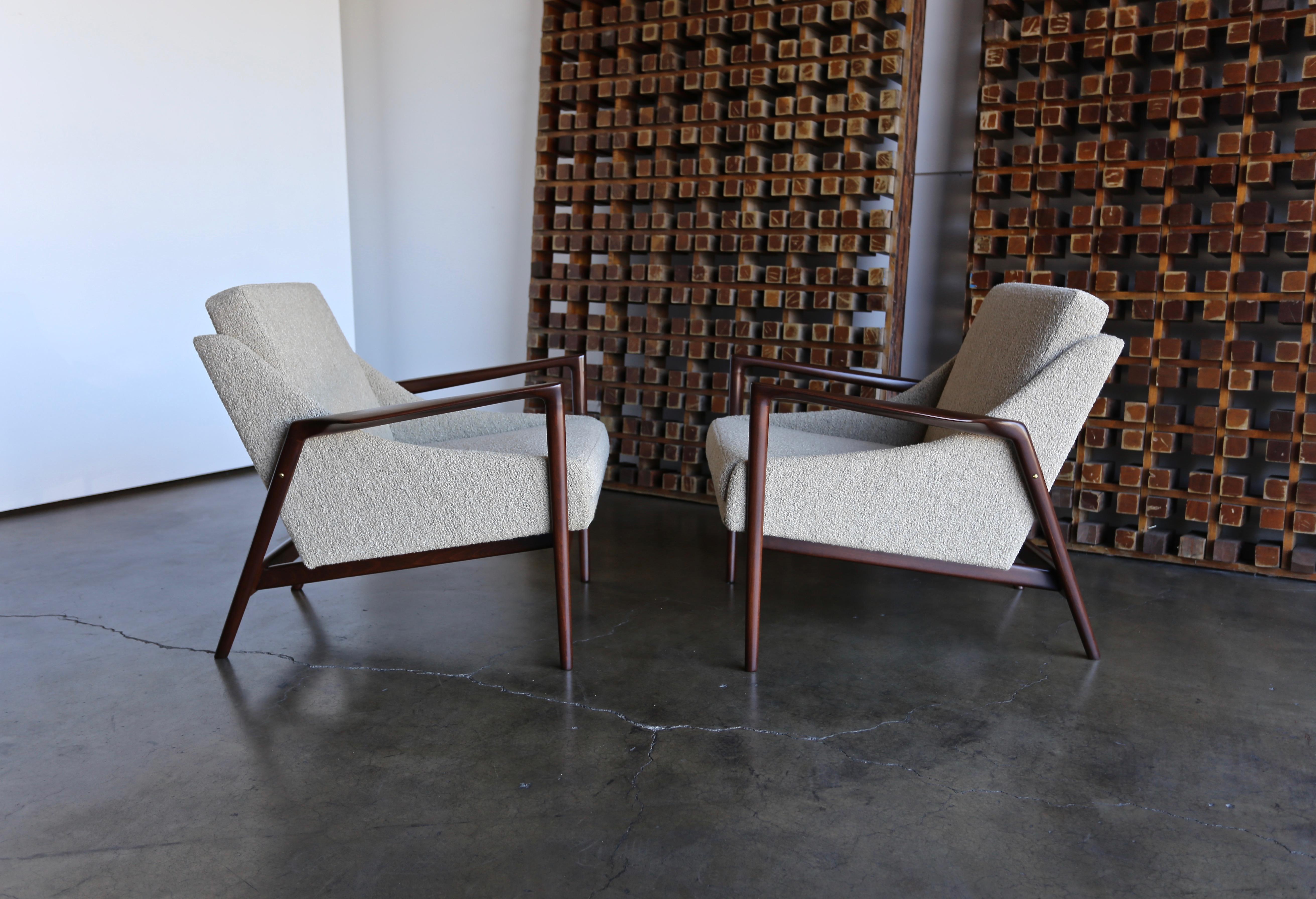 Mid-Century Modern Pair of Lounge Chairs by Ib Kofod-Larsen