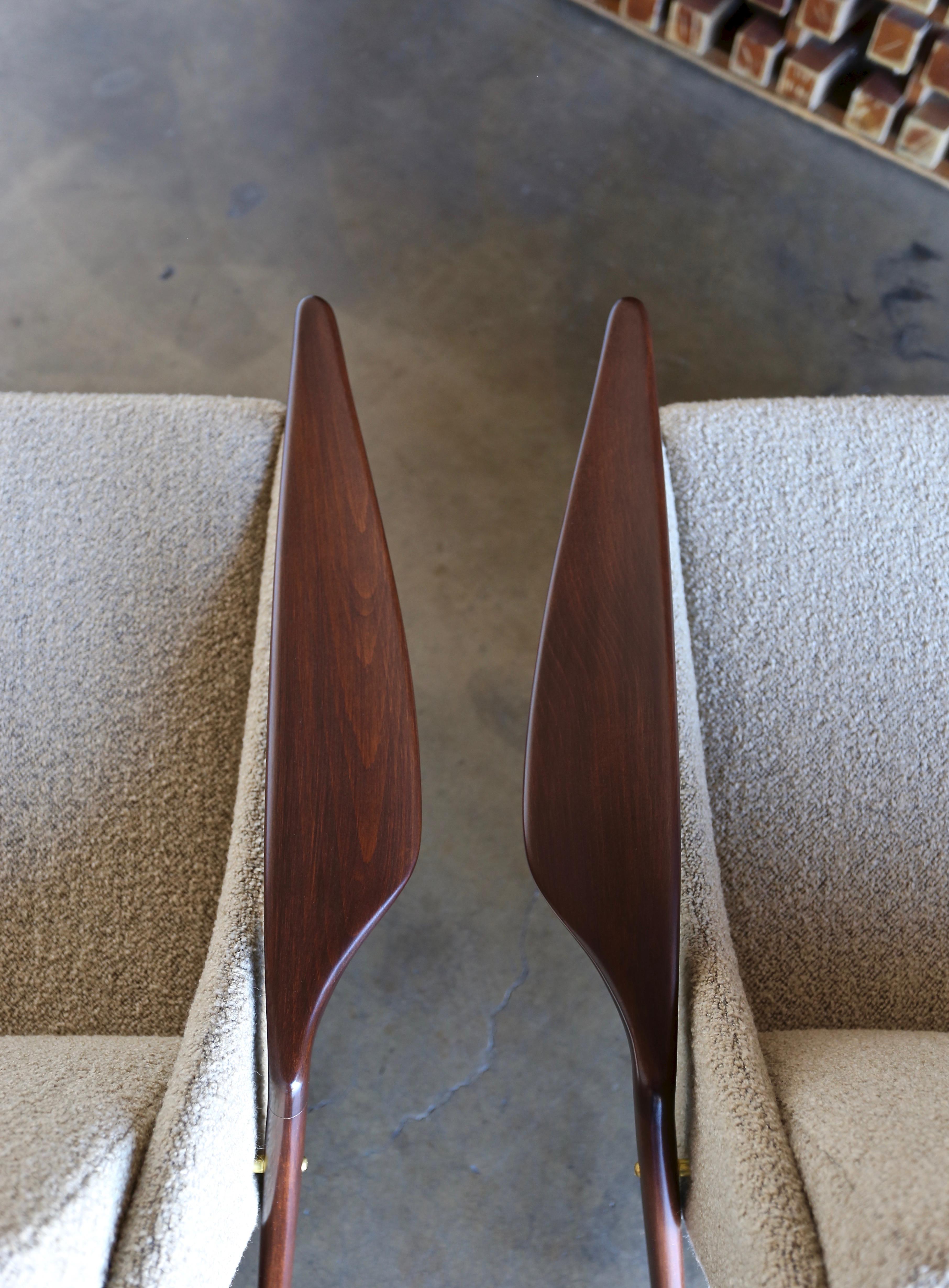 Danish Pair of Lounge Chairs by Ib Kofod-Larsen