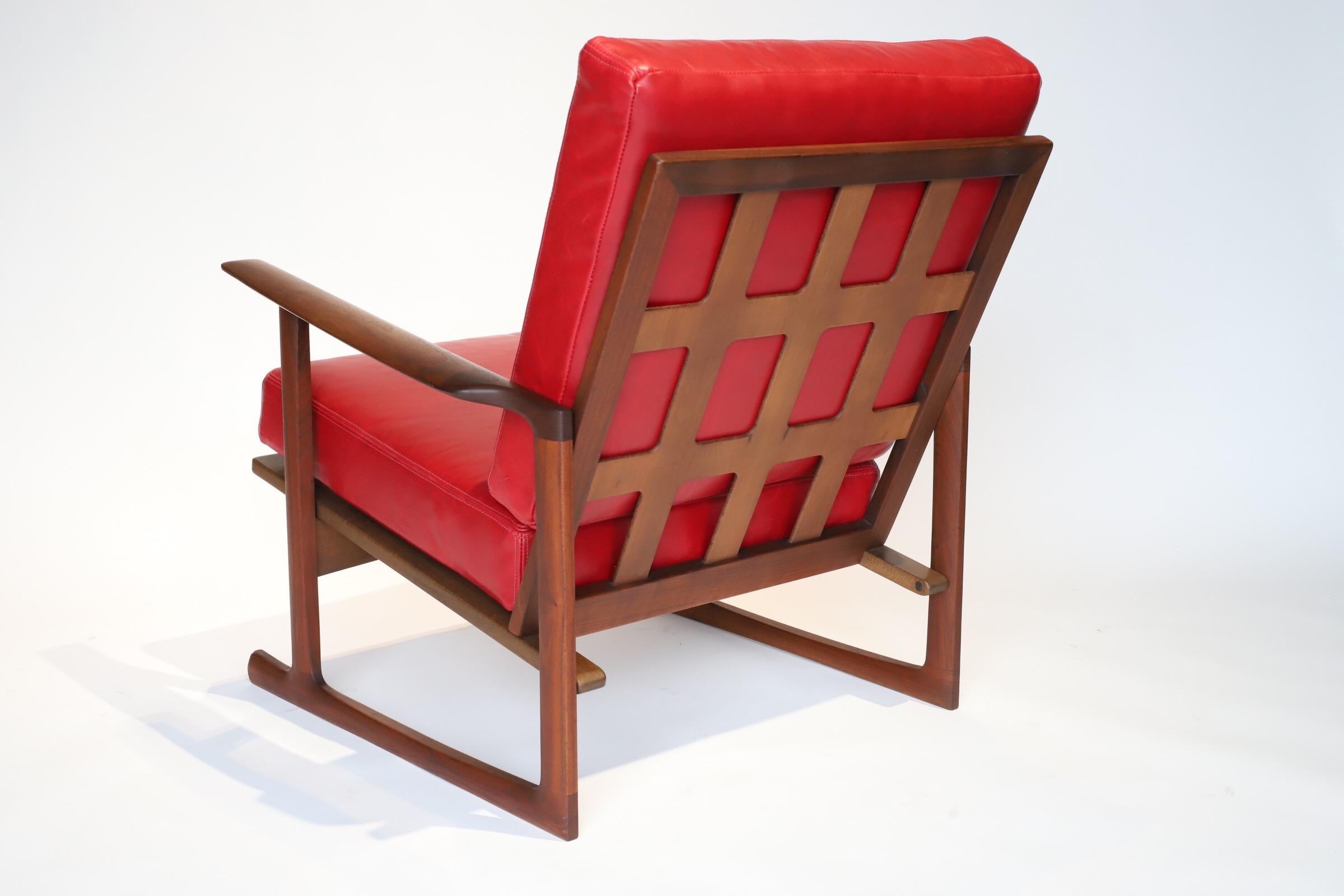 Danish Pair of Lounge Chairs by Ib Kofod-Larsen