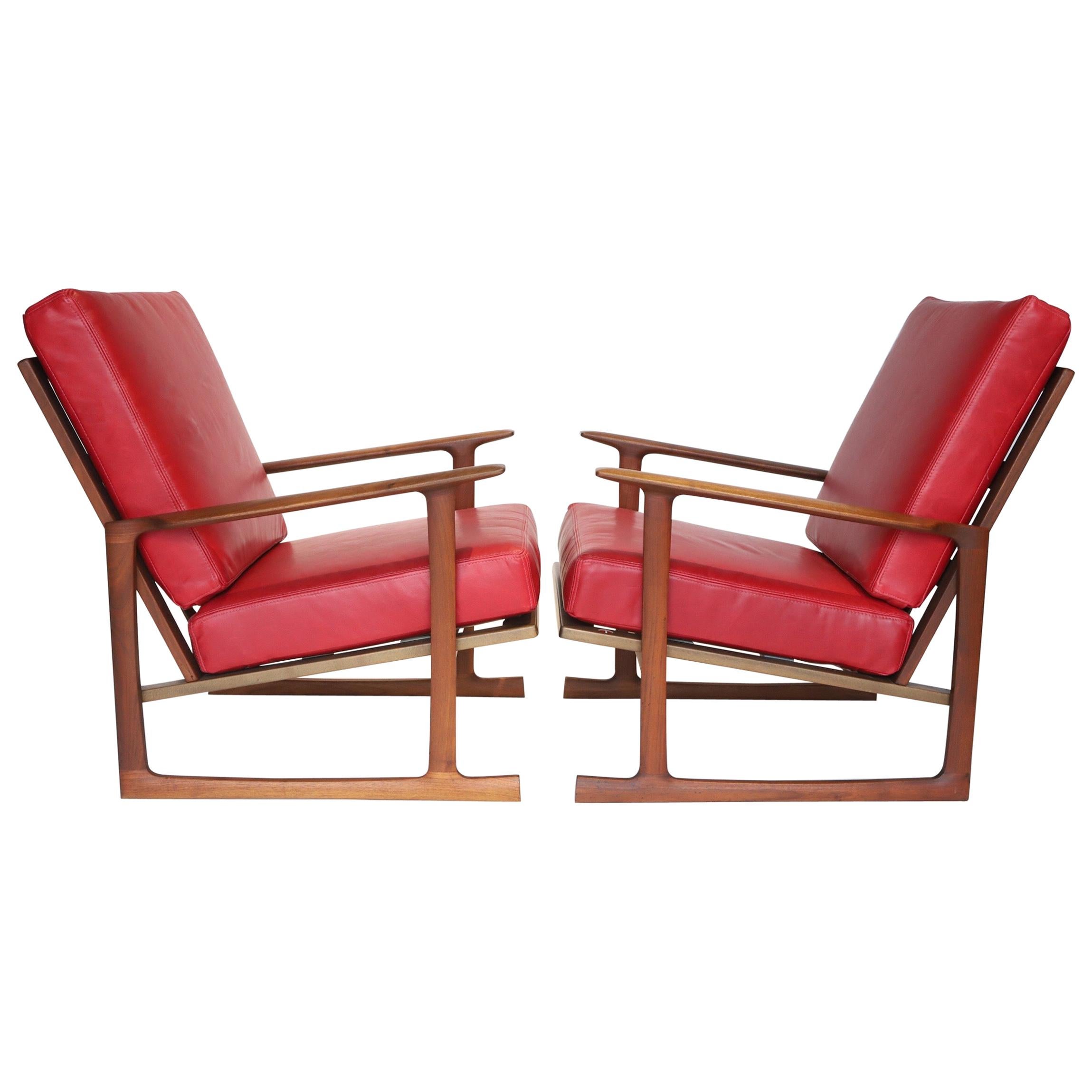 Pair of Lounge Chairs by Ib Kofod-Larsen