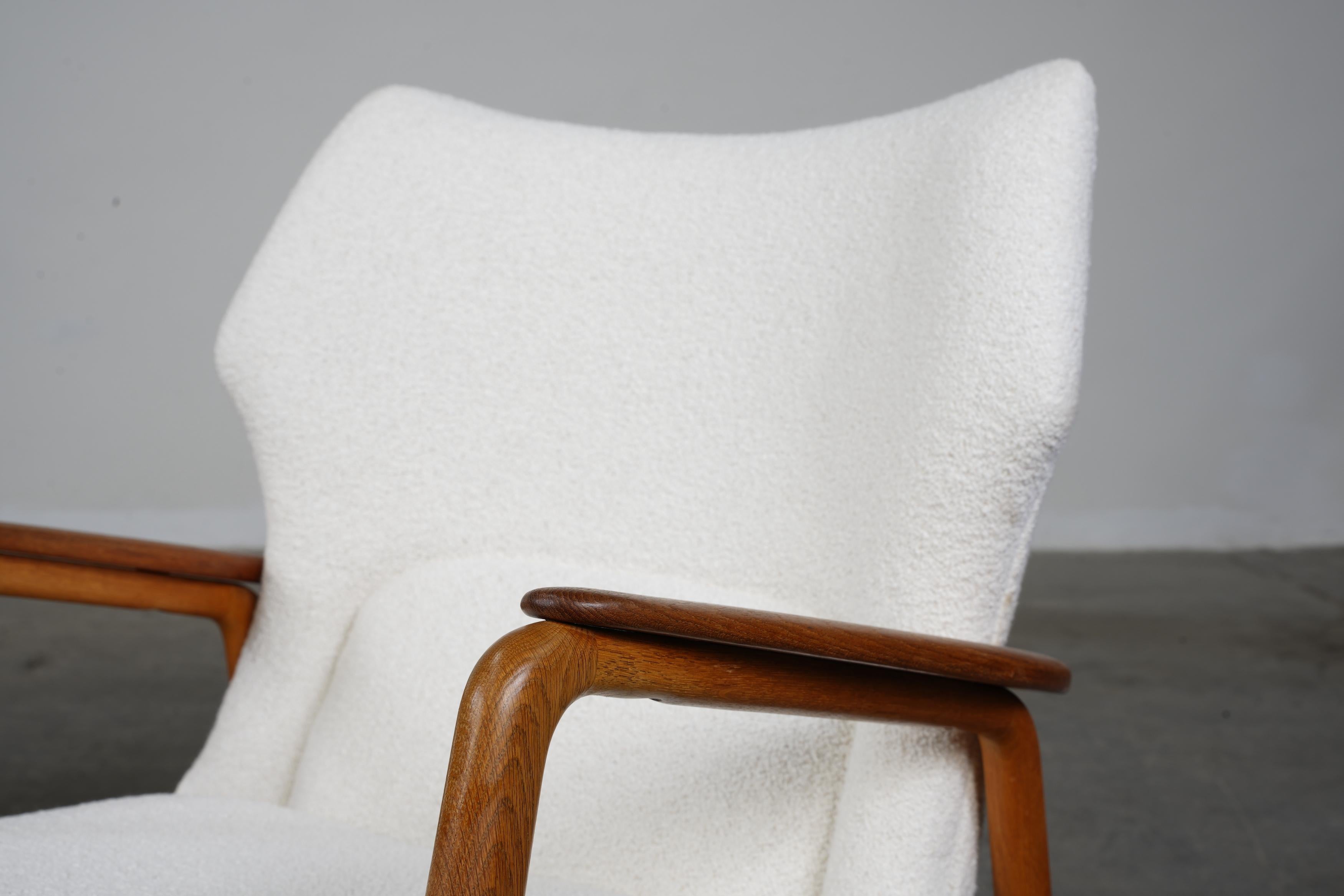 Bouclé Pair of Lounge Chairs by IB Madsen & A. Schubell for Bovenkamp, 1954 For Sale