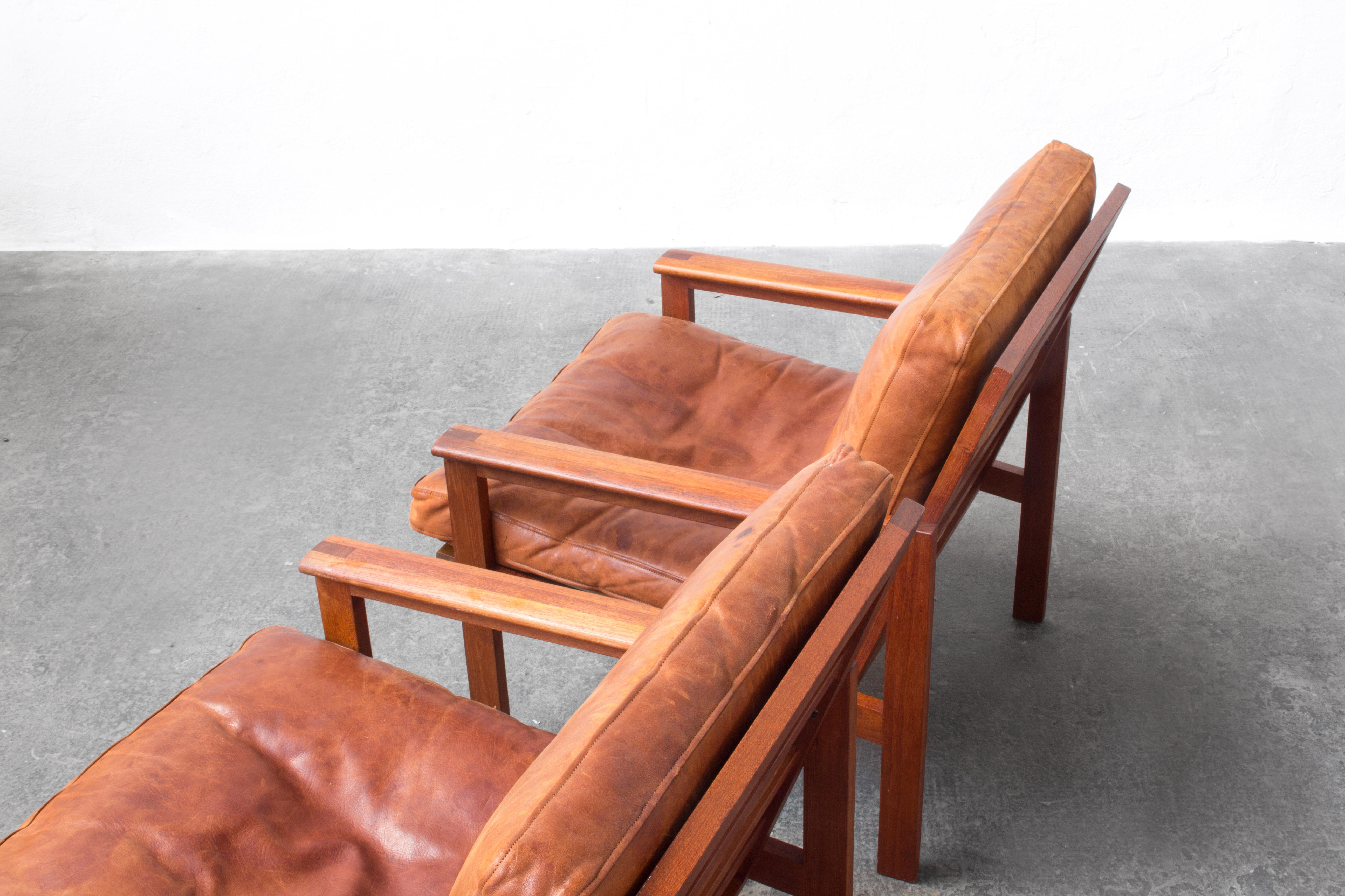 Pair of Lounge Chairs by Illum Wikkelsø for Niels Eilersen, 1960 4