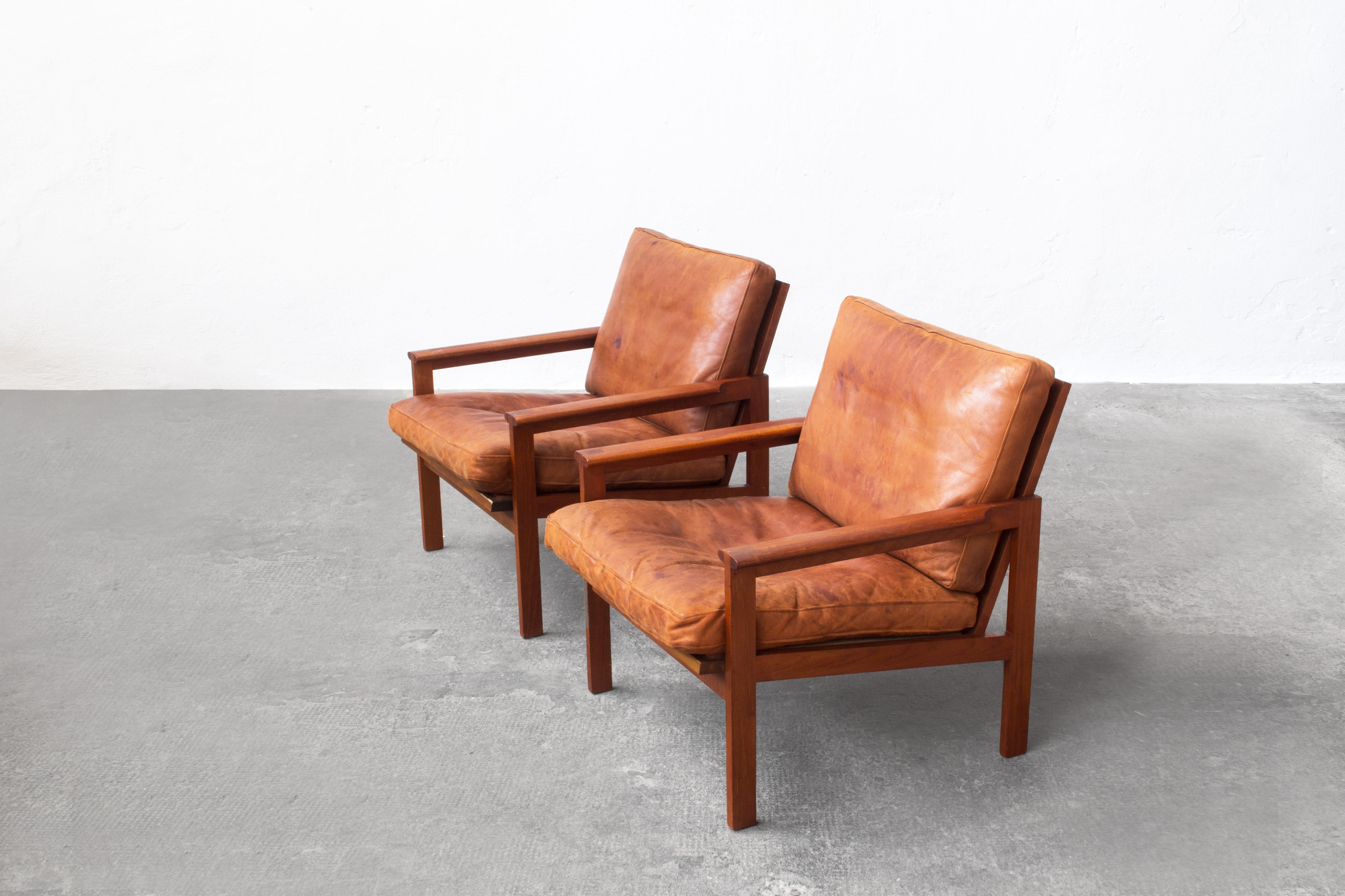 20th Century Pair of Lounge Chairs by Illum Wikkelsø for Niels Eilersen, 1960