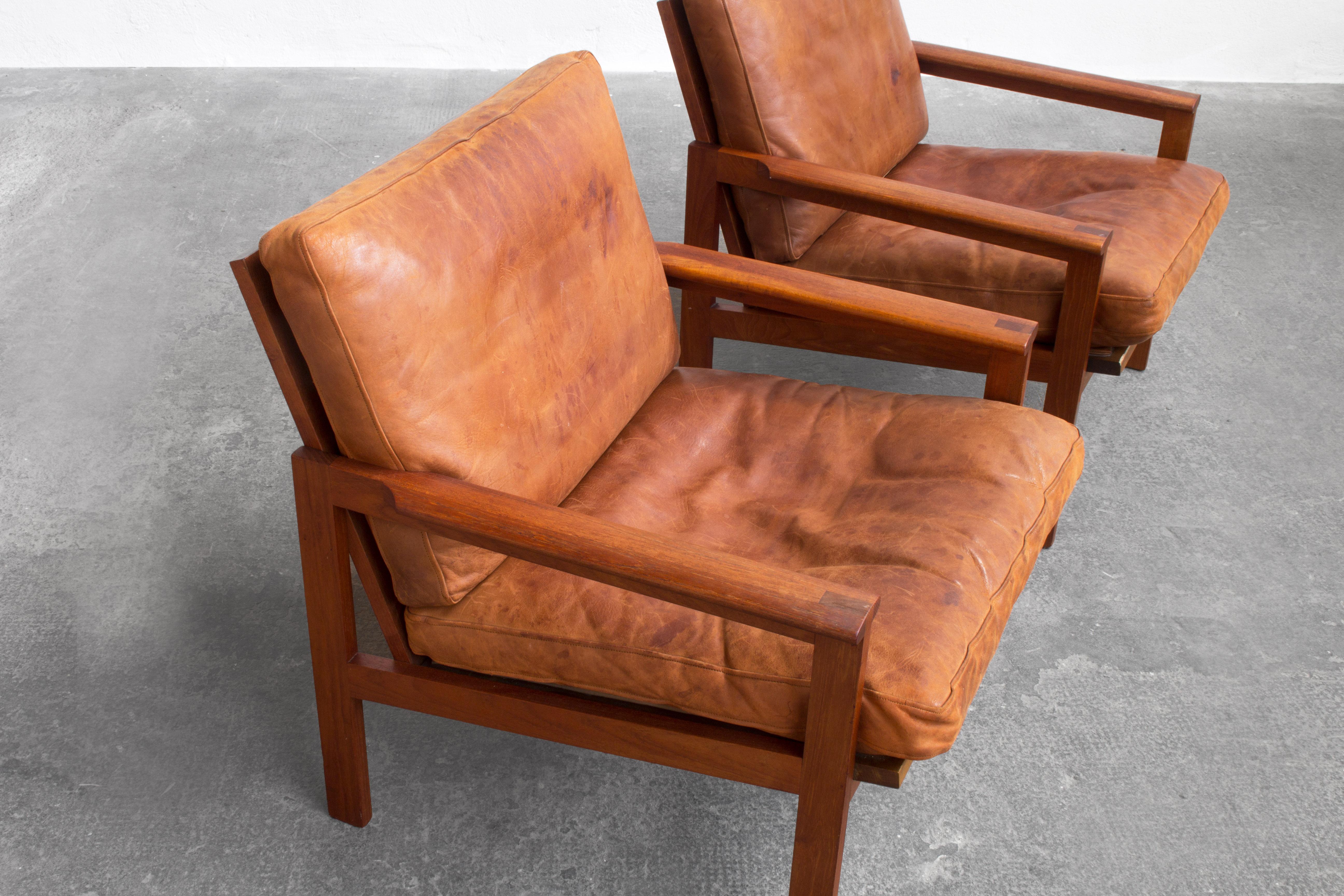Teak Pair of Lounge Chairs by Illum Wikkelsø for Niels Eilersen, 1960