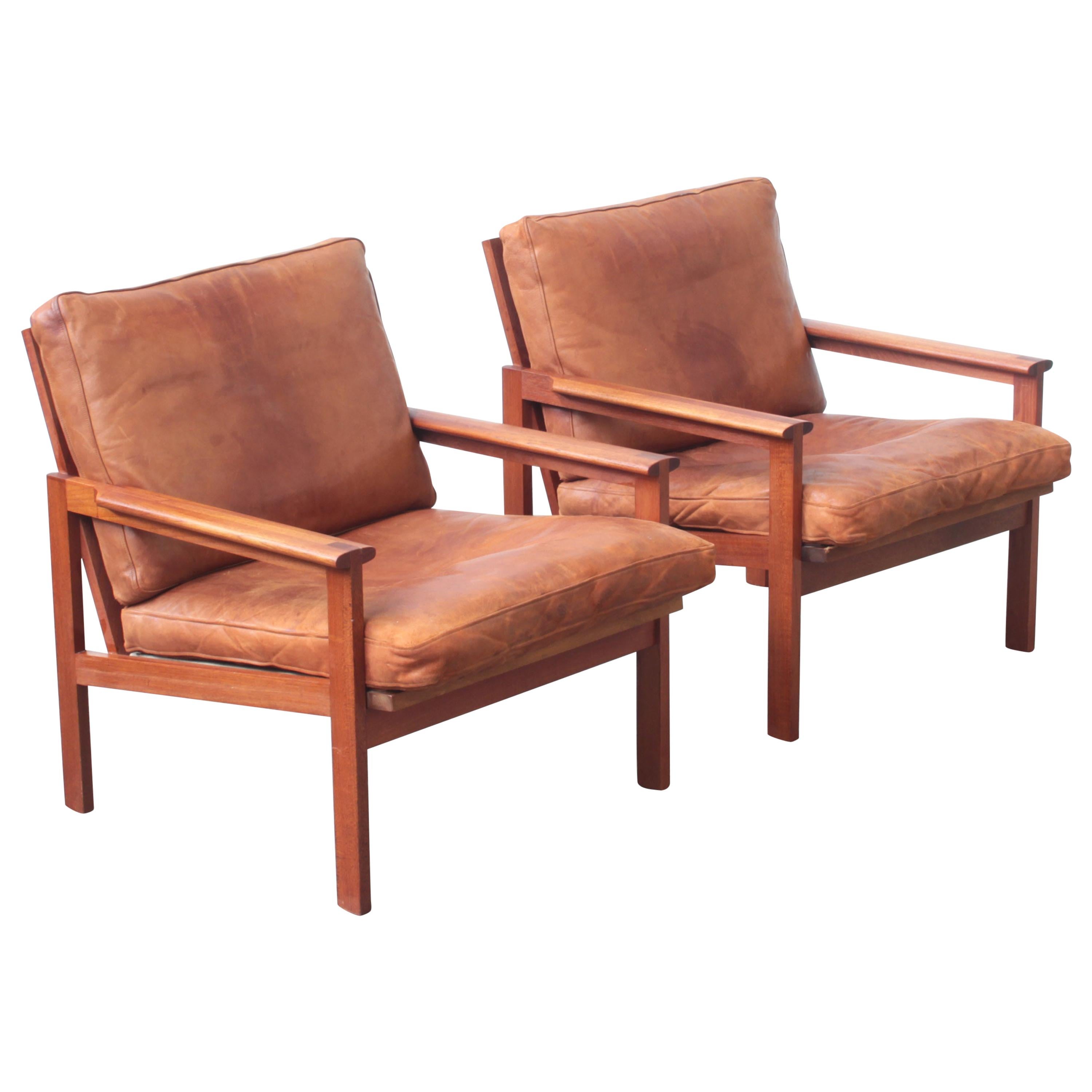 Pair of Lounge Chairs by Illum Wikkelsø for Niels Eilersen, 1960