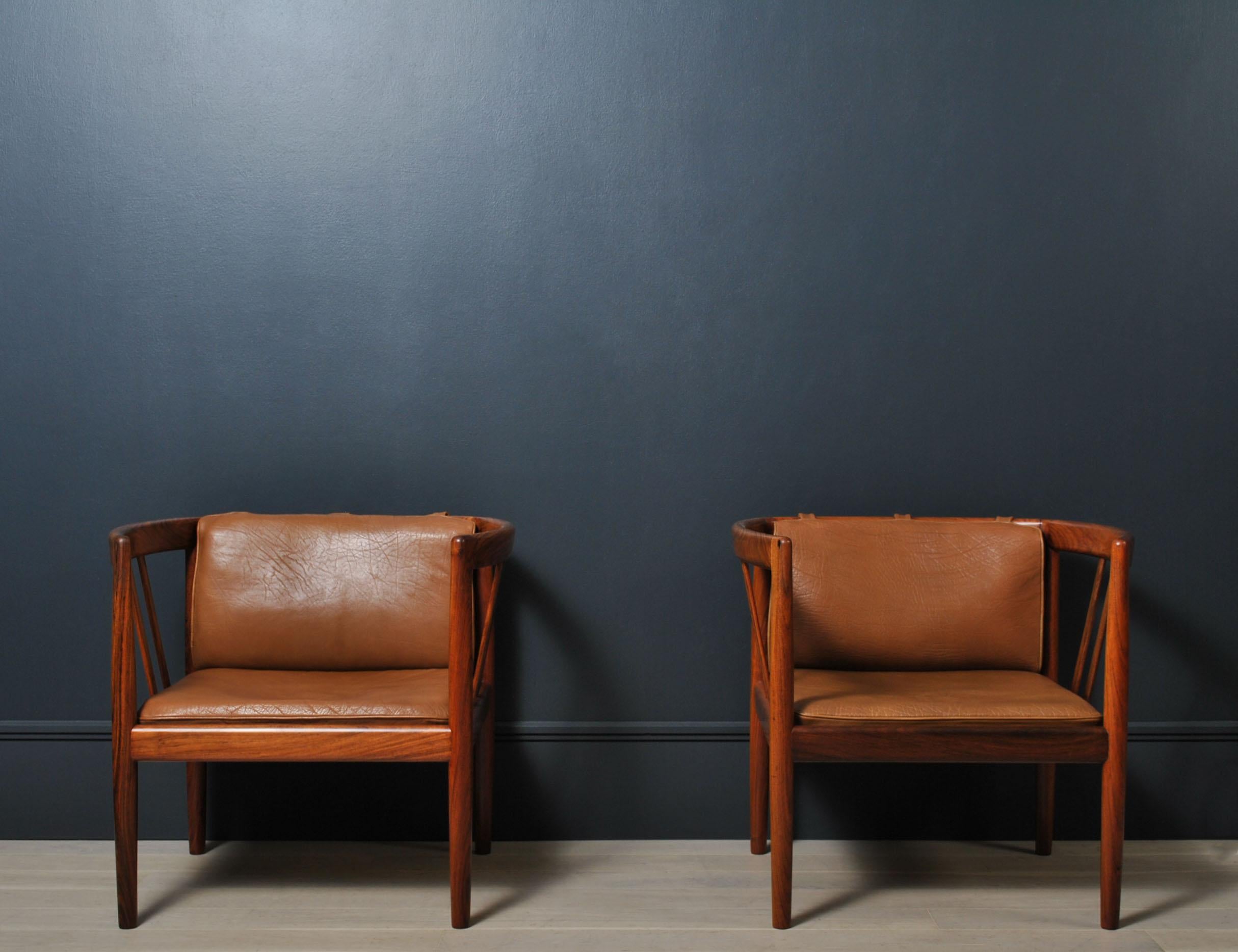Pair of Lounge Chairs by Illum Wikkelsø & Holger Christiansen 1