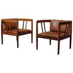 Paire de chaises longues par Illum Wikkelsø & Holger Christiansen