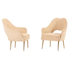 Pair of Lounge Chairs by ISA, Bergamo, Italy, 1950s