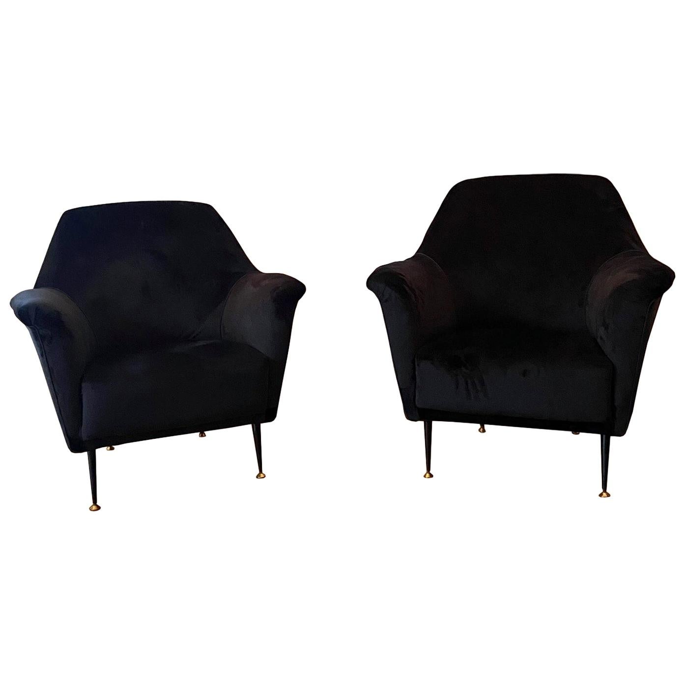 Pair of Lounge Chairs by ISA Bergamo, Italy, 1960s