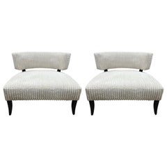 Pair Of Lounge Chairs By James Mont