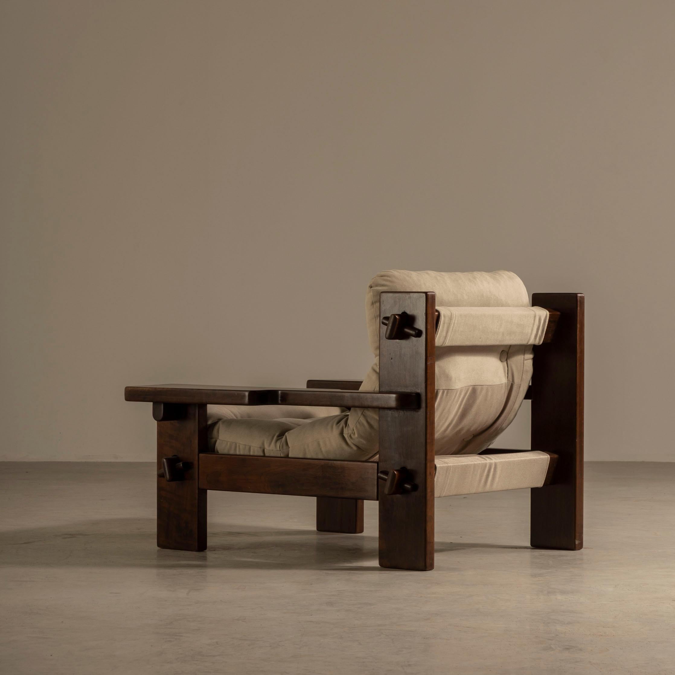 Lounge Chairs by Jean Gillon in Hardwood, Brazilian Midcentury Modern Design 1