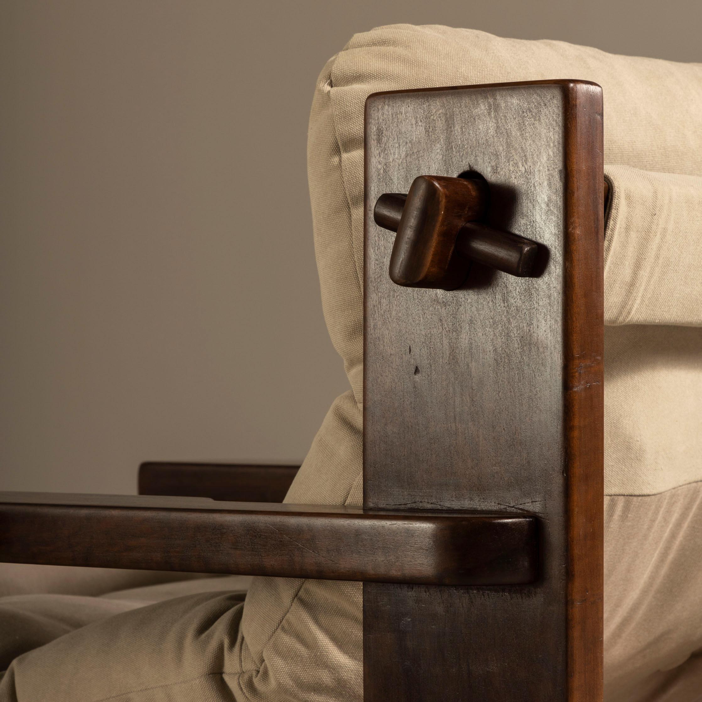 Lounge Chairs by Jean Gillon in Hardwood, Brazilian Midcentury Modern Design 2