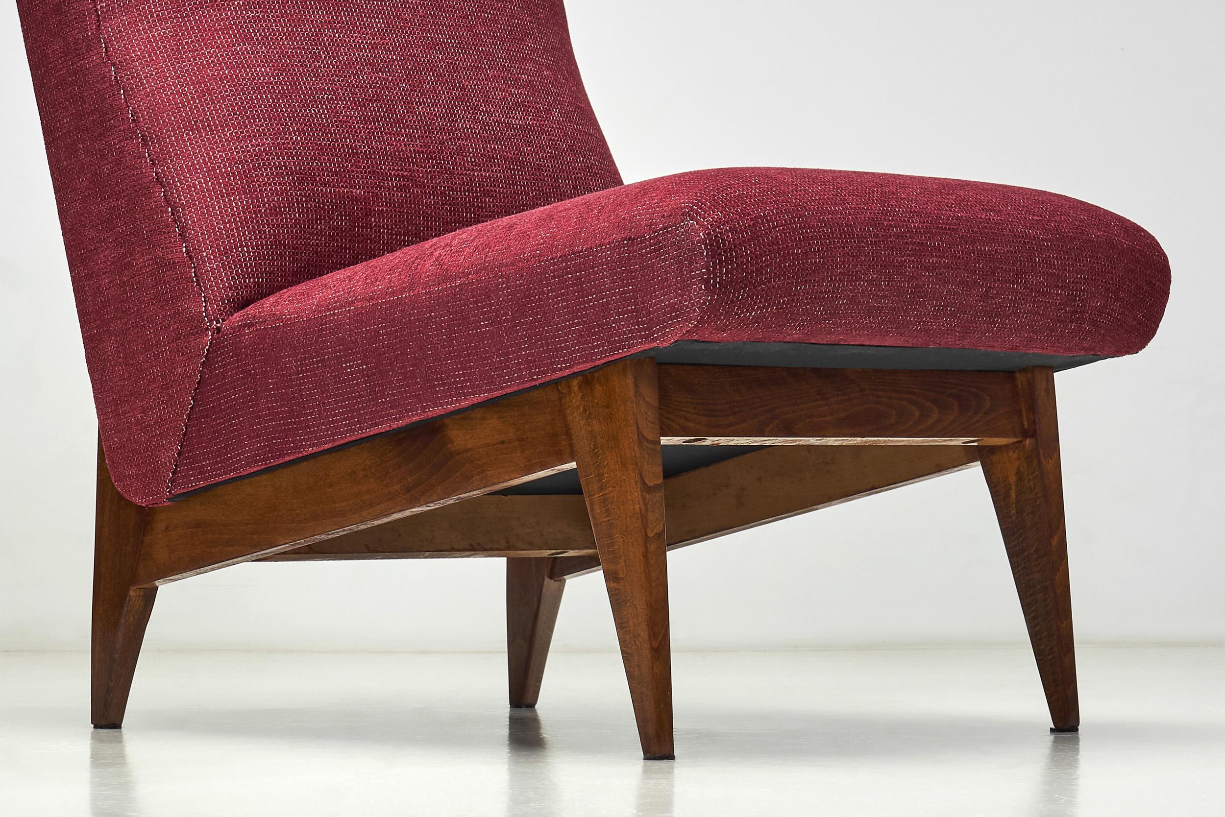 Paar Loungesessel von Jens Risom (Attr.), Vereinigte Staaten ca. 1950er Jahre im Angebot 7