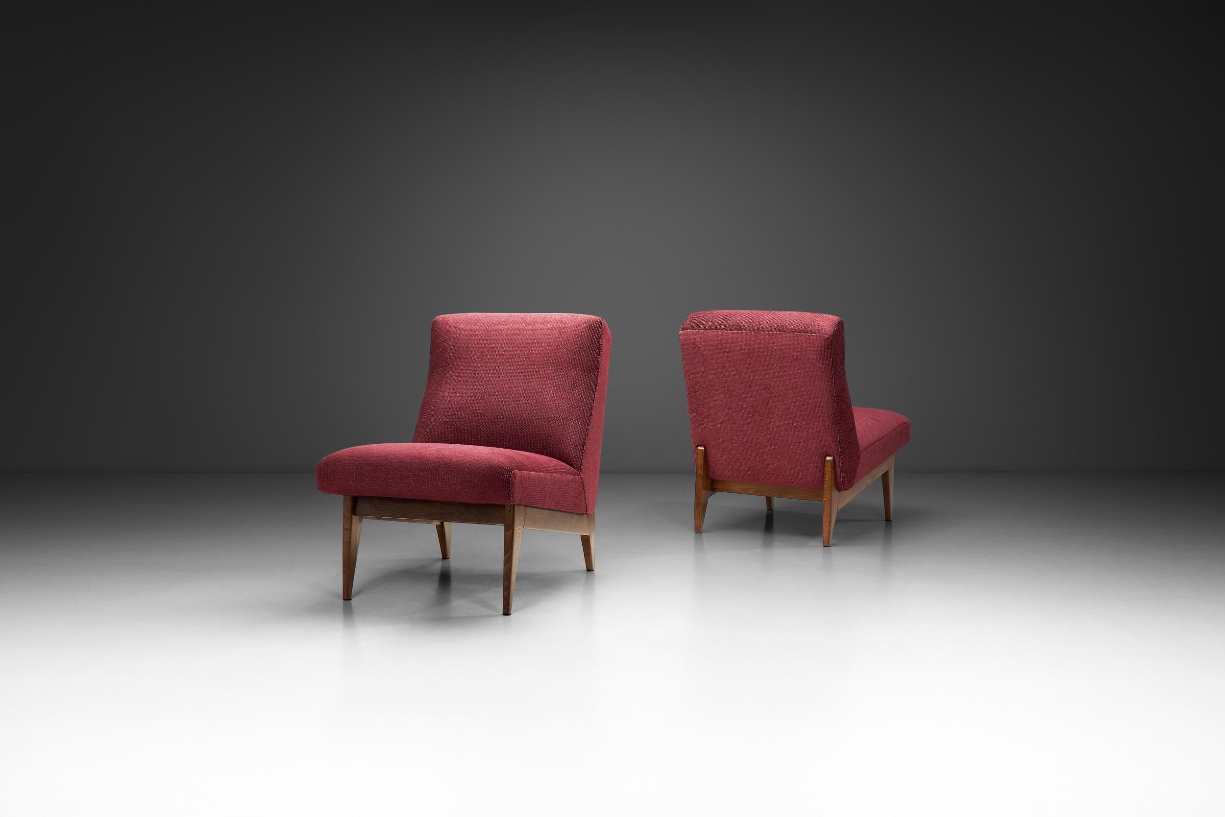Paar Loungesessel von Jens Risom (Attr.), Vereinigte Staaten ca. 1950er Jahre (Moderne der Mitte des Jahrhunderts) im Angebot