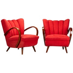 Pair of Lounge Chairs by Jindrich Halabala, 1950s