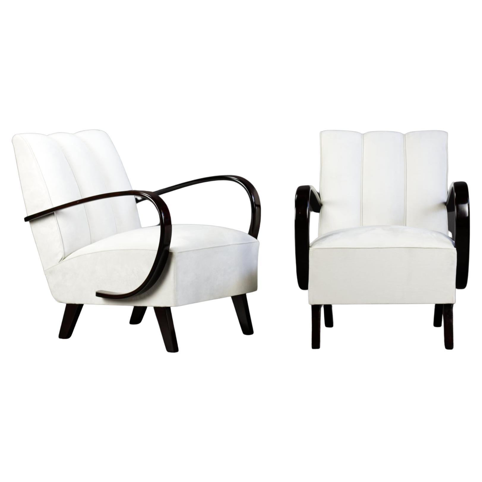 Pair of Armchairs by Jindrich Halabala, 1950s For Sale