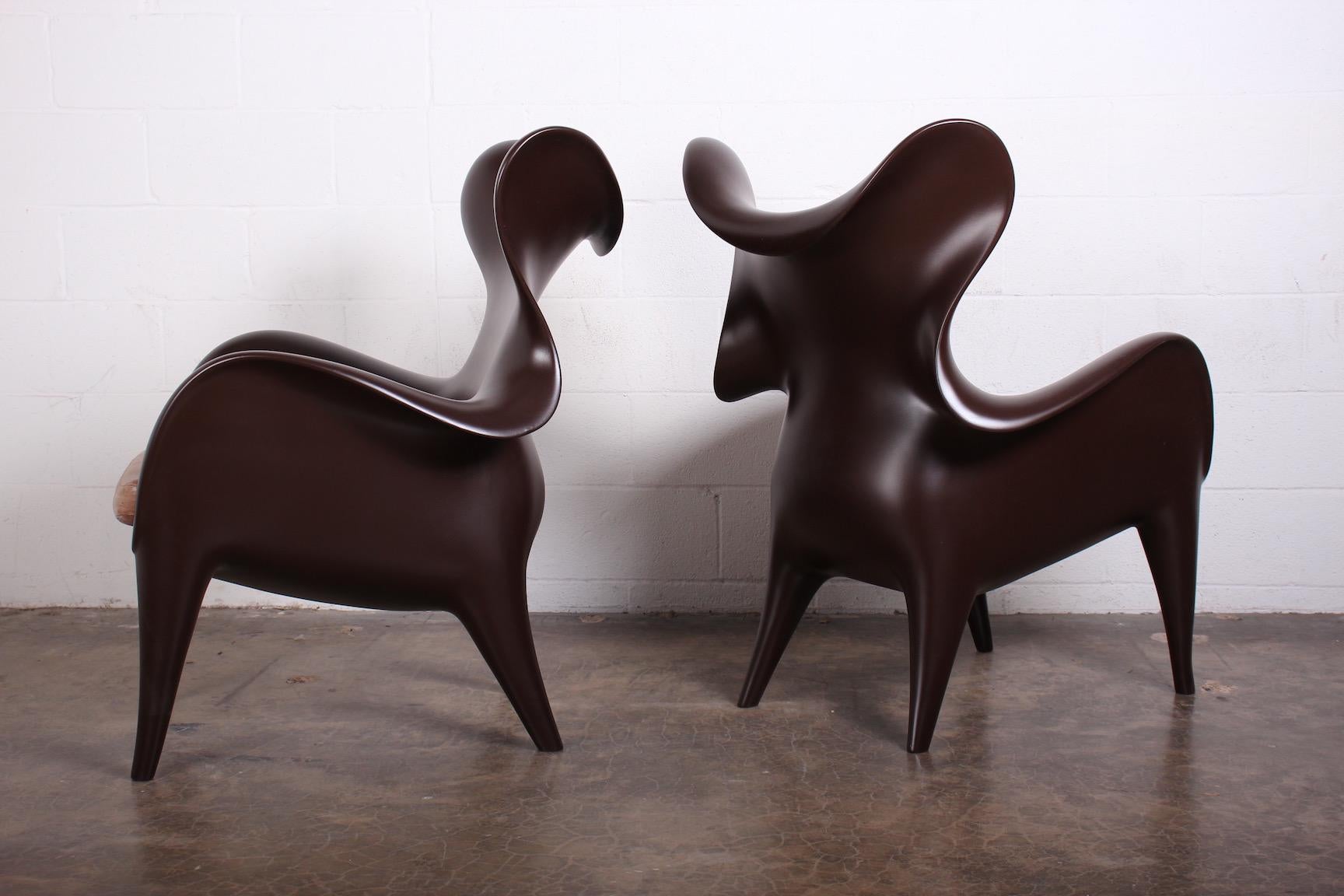 20th Century Pair of Lounge Chairs by Jordan Mozer For Sale