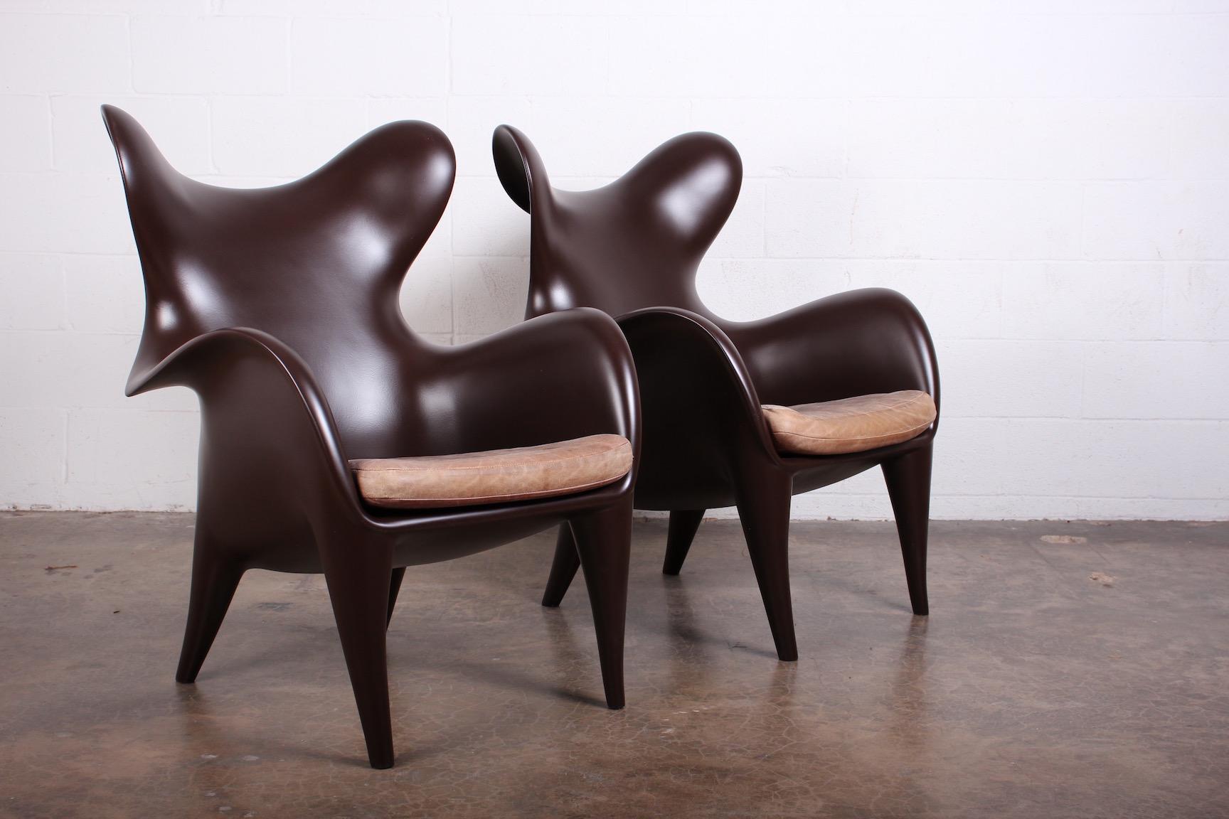 Pair of Lounge Chairs by Jordan Mozer For Sale 3