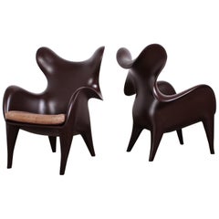 Vintage Pair of Lounge Chairs by Jordan Mozer