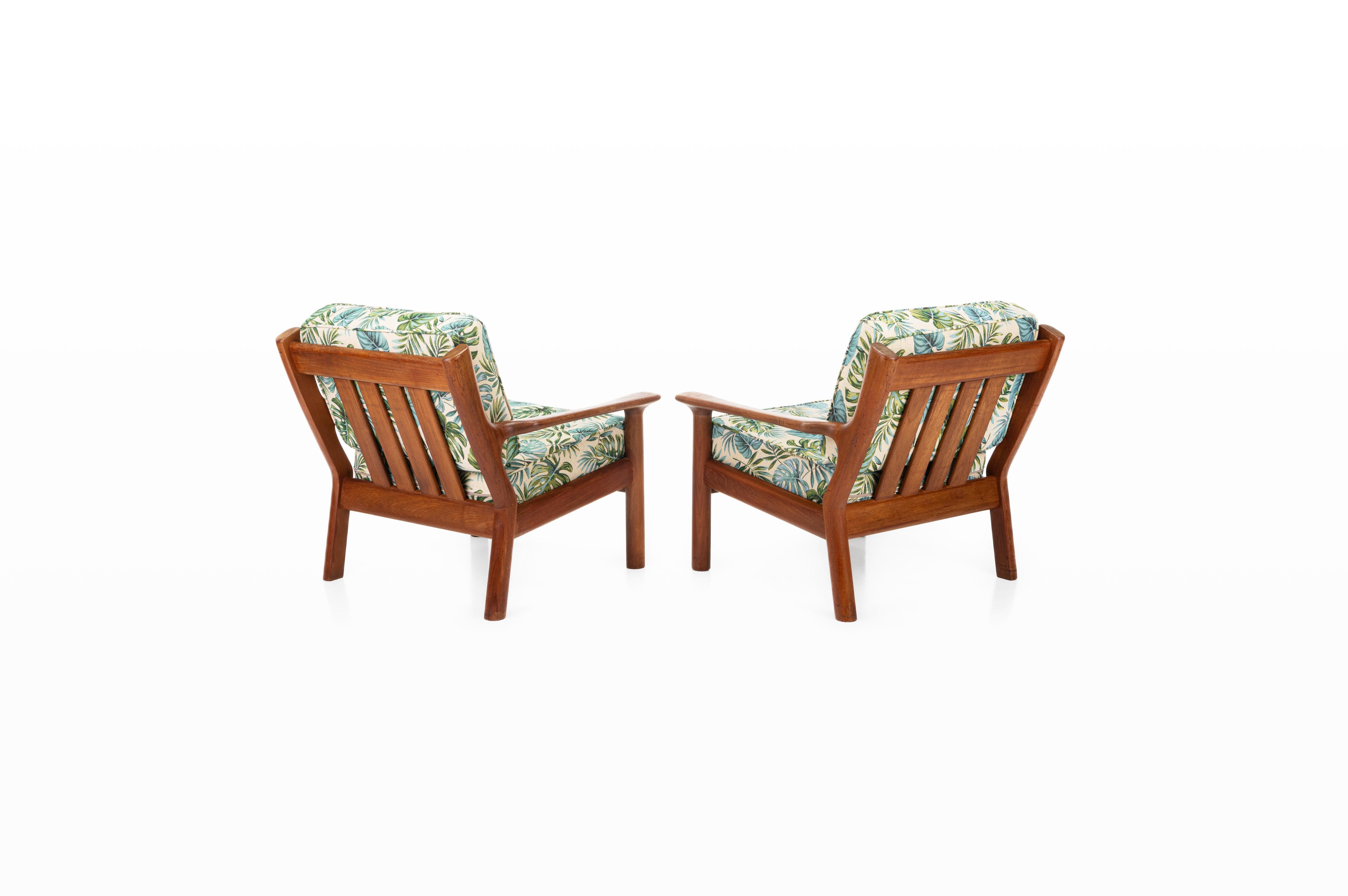 Danish Pair of lounge chairs by Juul Kristensen for Glostrup Møbelfabrik, Denmark 1960s
