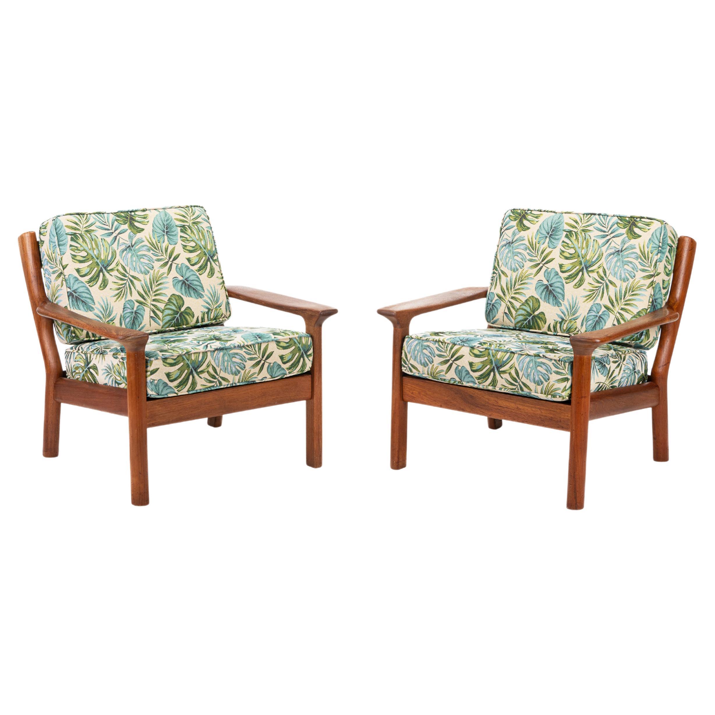 Pair of lounge chairs by Juul Kristensen for Glostrup Møbelfabrik, Denmark 1960s