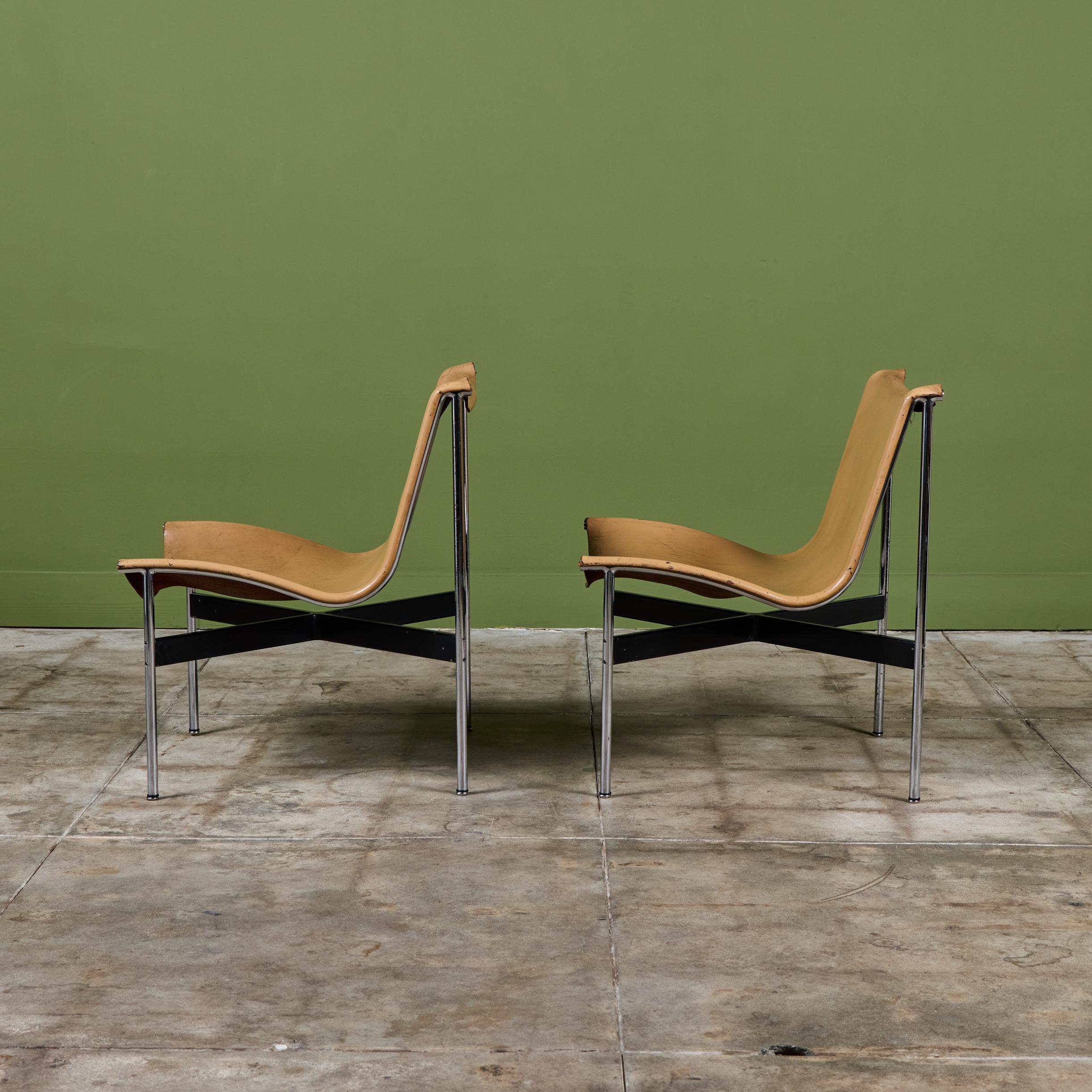 Pareja de tumbonas de Katavolos, Littell & Kelley para Laverne International Acero en venta