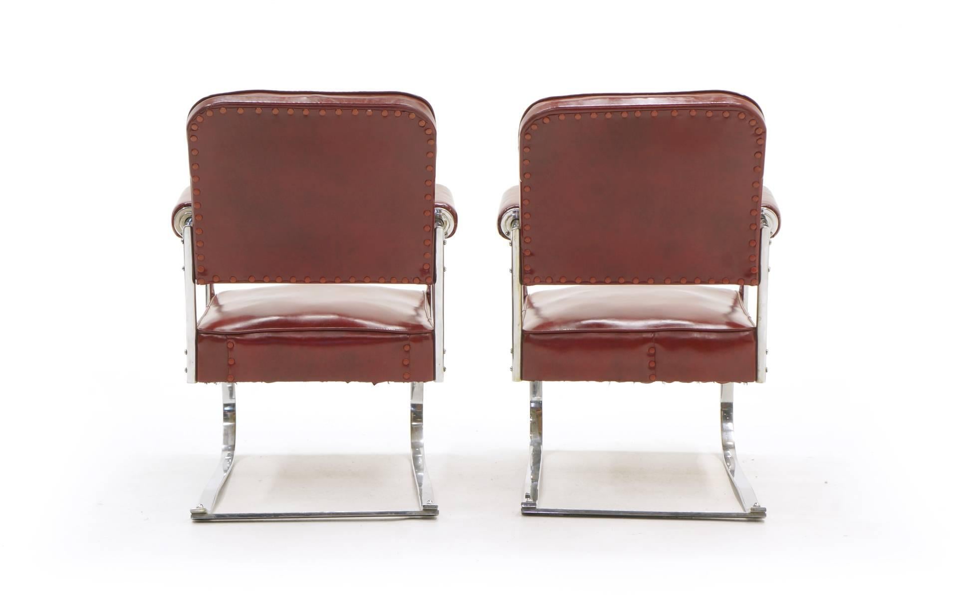 Mid-Century Modern Pair of Lounge Chairs by KEM Weber for Lloyd, Amazing Original Condition