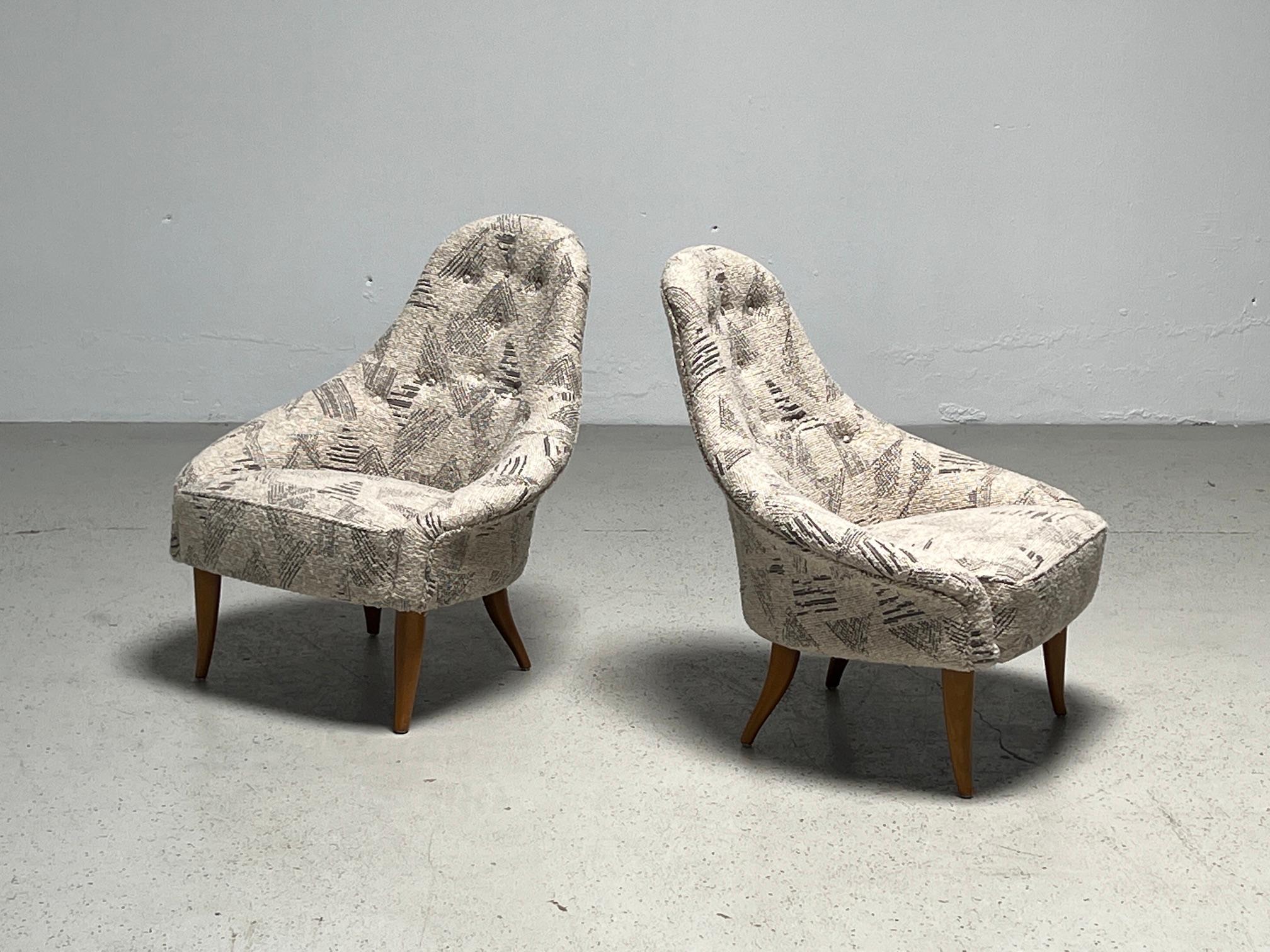 Pair of Lounge Chairs by Kerstin Hörlin-holmquist In Good Condition For Sale In Dallas, TX