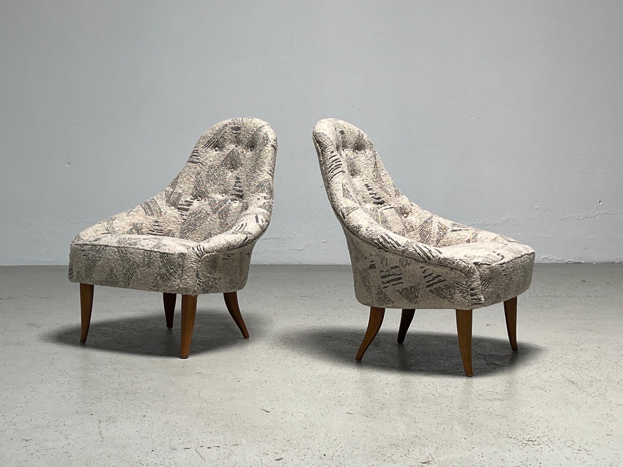 Mid-20th Century Pair of Lounge Chairs by Kerstin Hörlin-holmquist For Sale