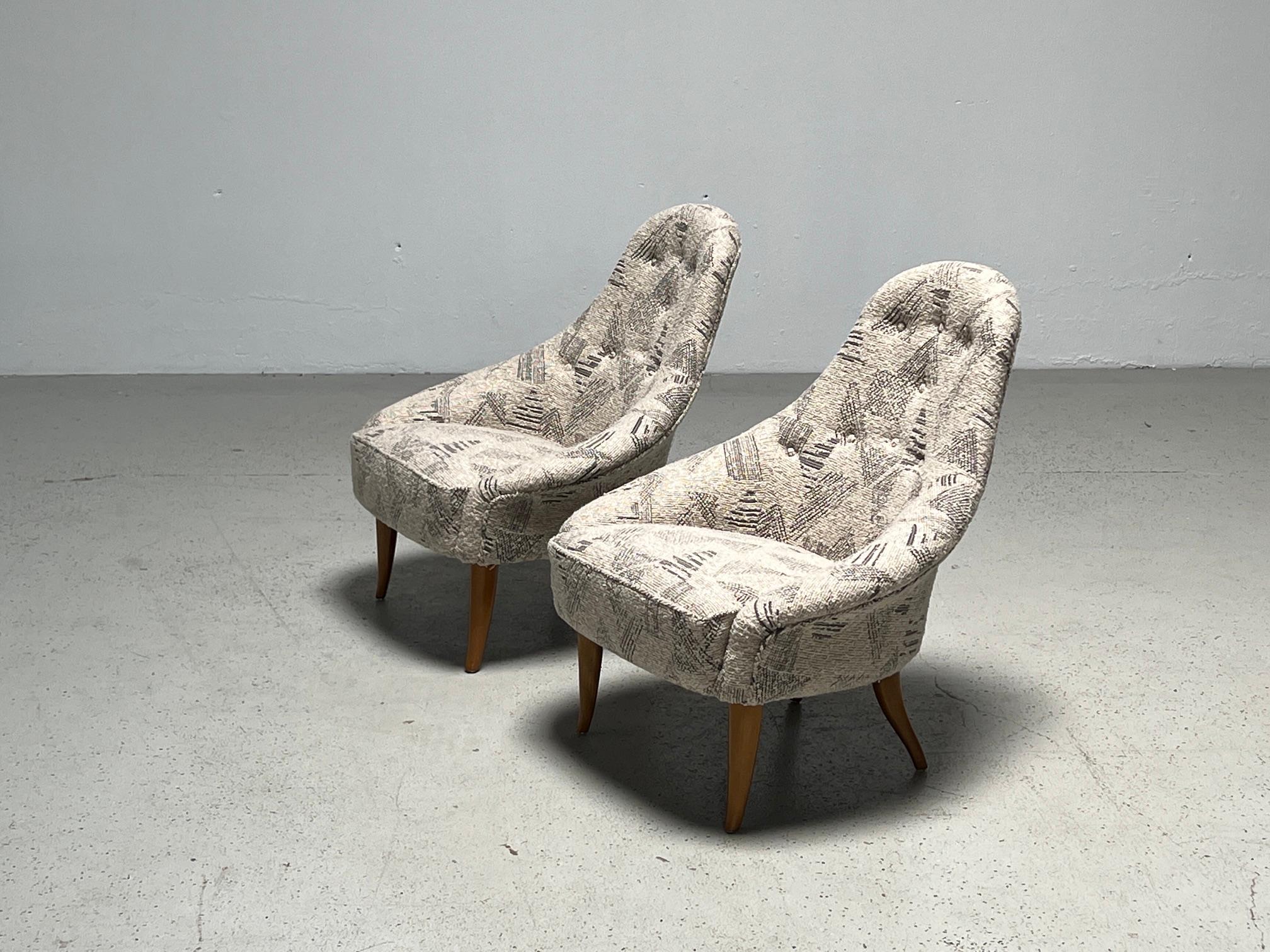 Pair of Lounge Chairs by Kerstin Hörlin-holmquist For Sale 2