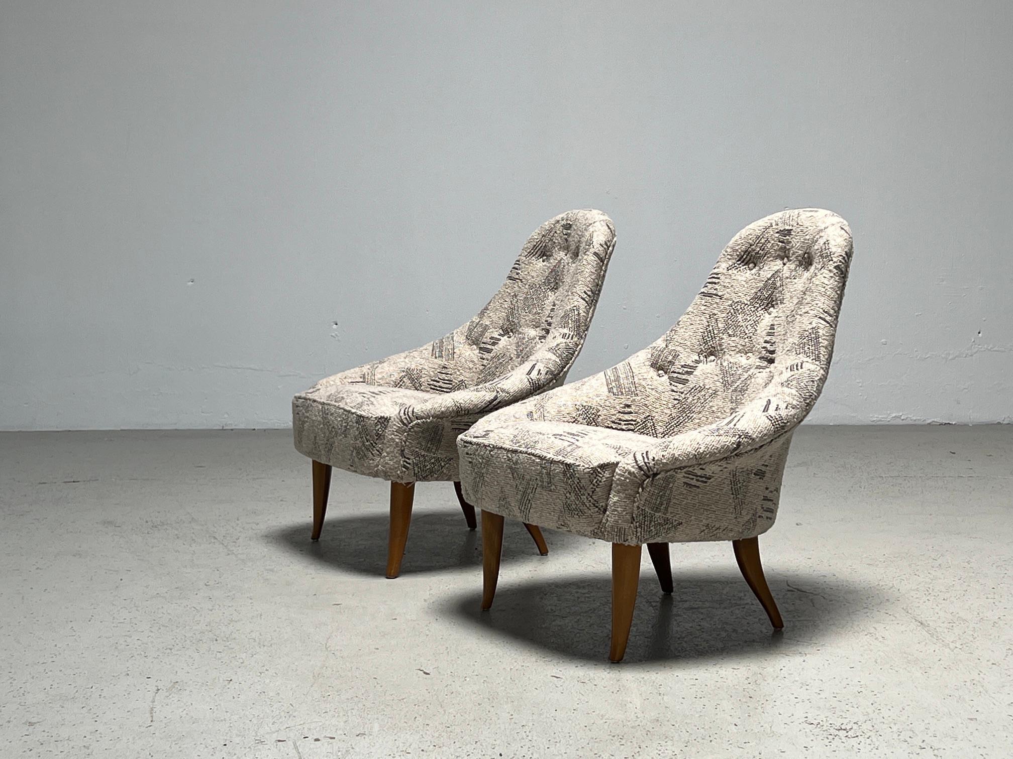Pair of Lounge Chairs by Kerstin Hörlin-holmquist For Sale 3