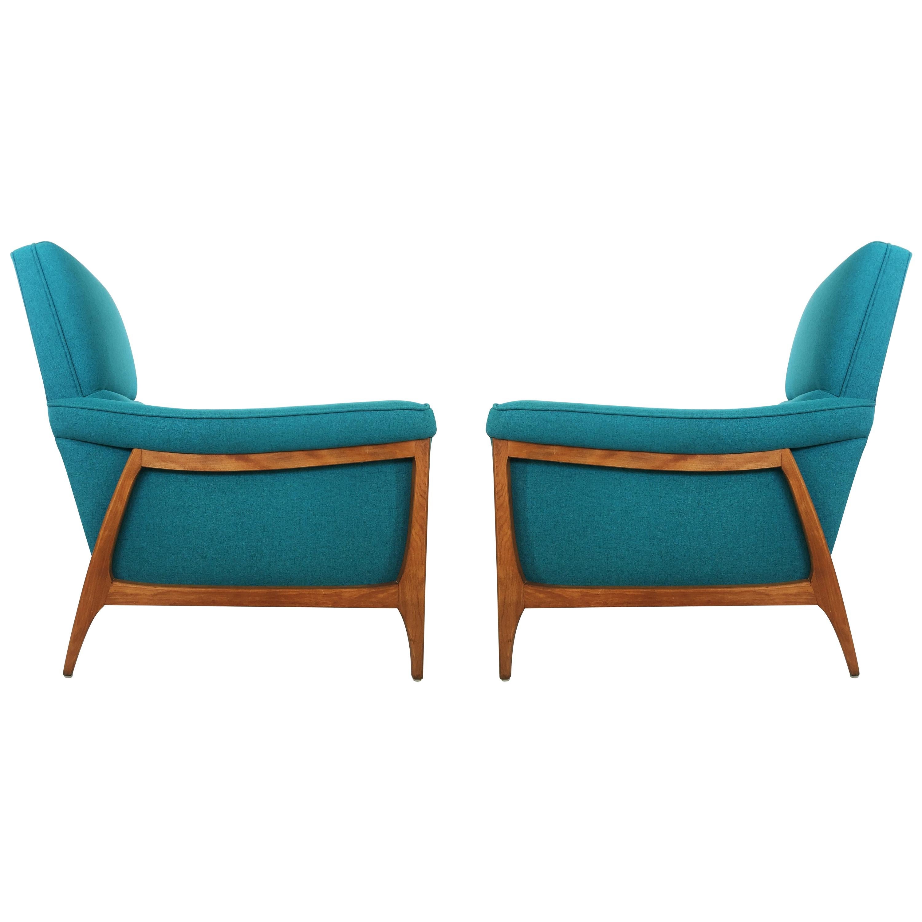 Pair of Lounge Chairs by Kroehler For Sale