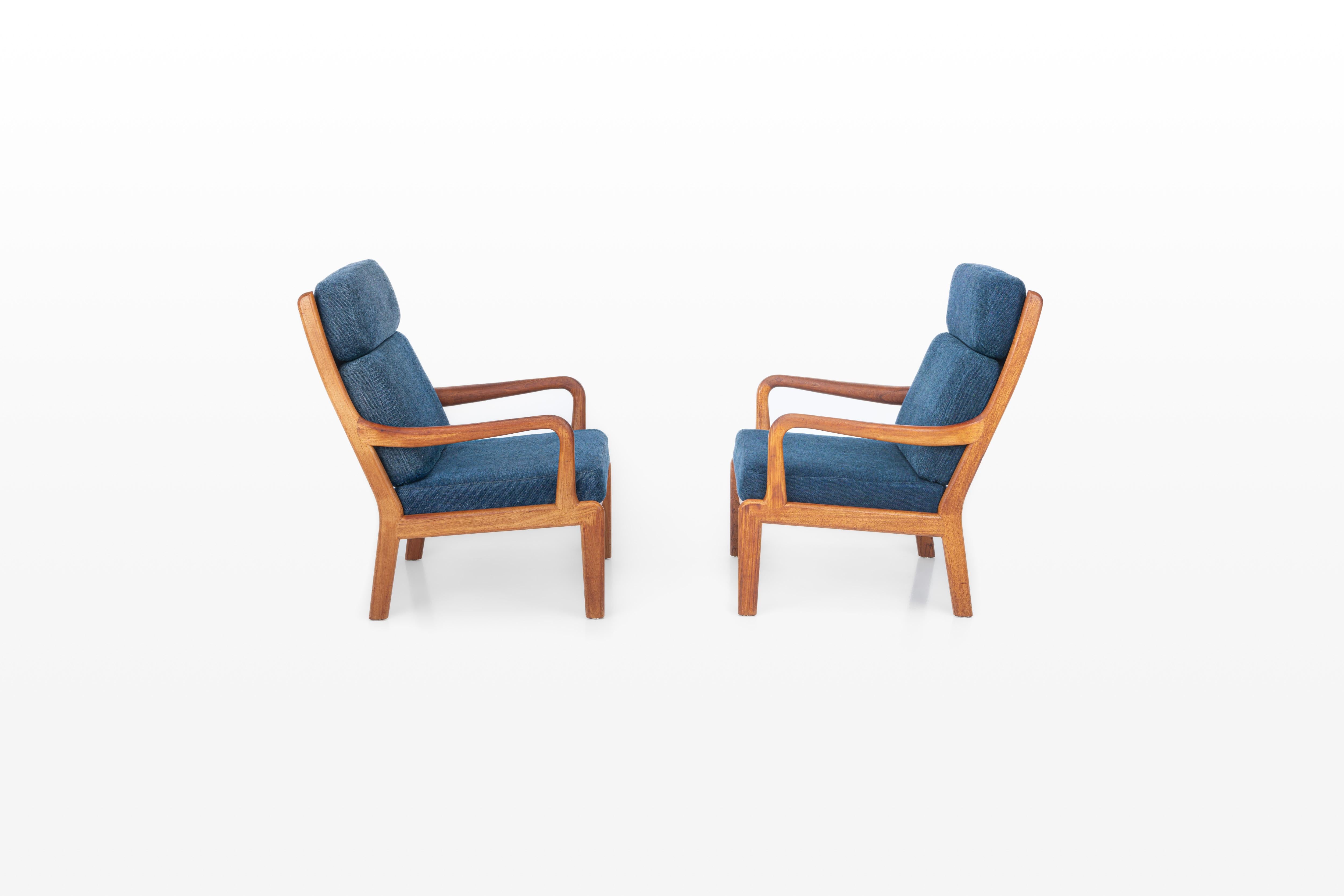 Mid-Century Modern Pair of Lounge chairs by L. Olsen & Søn, Denmark